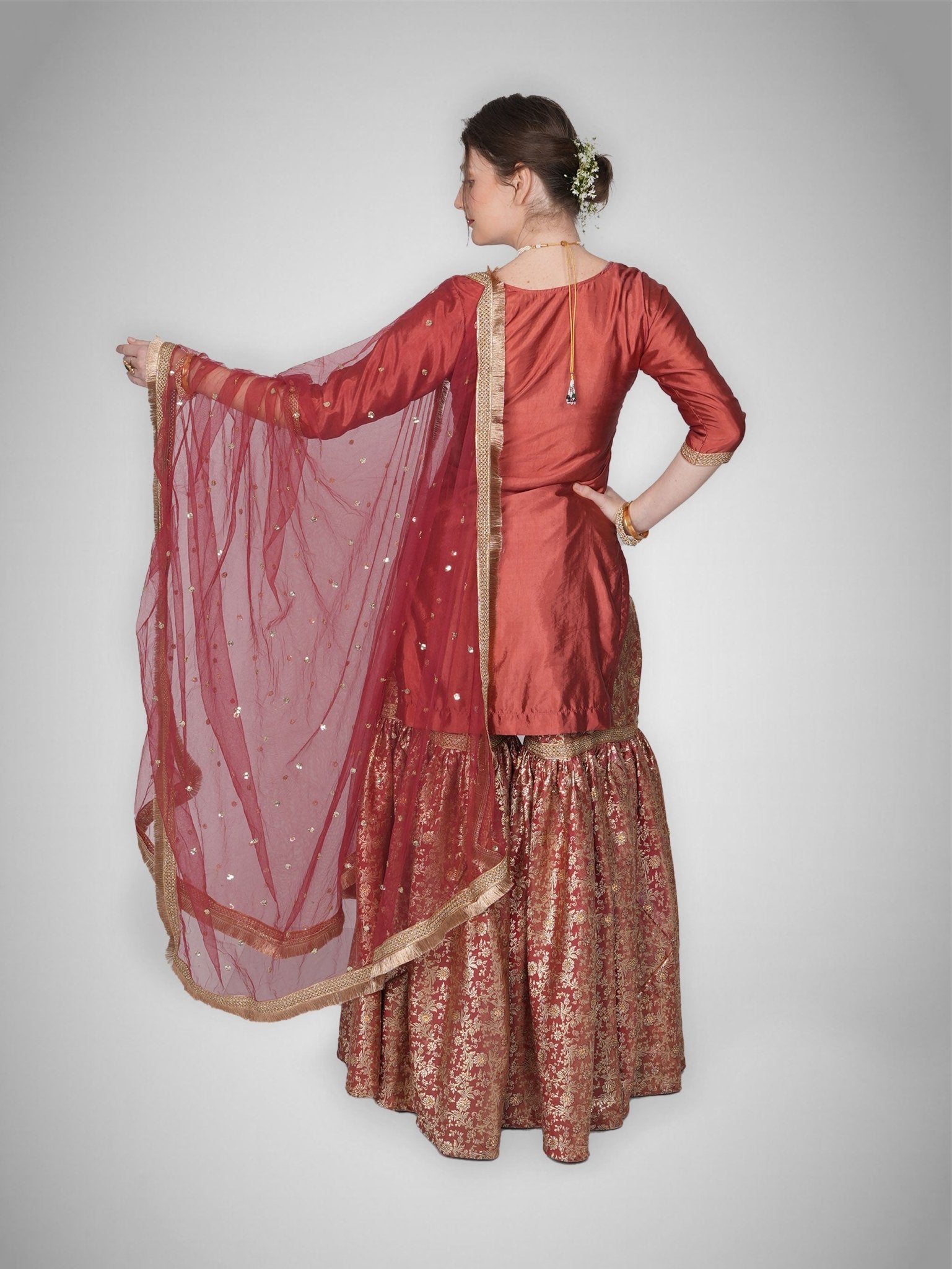Zahrat Essence Gharara Set – Persian Red - ZahratGharara