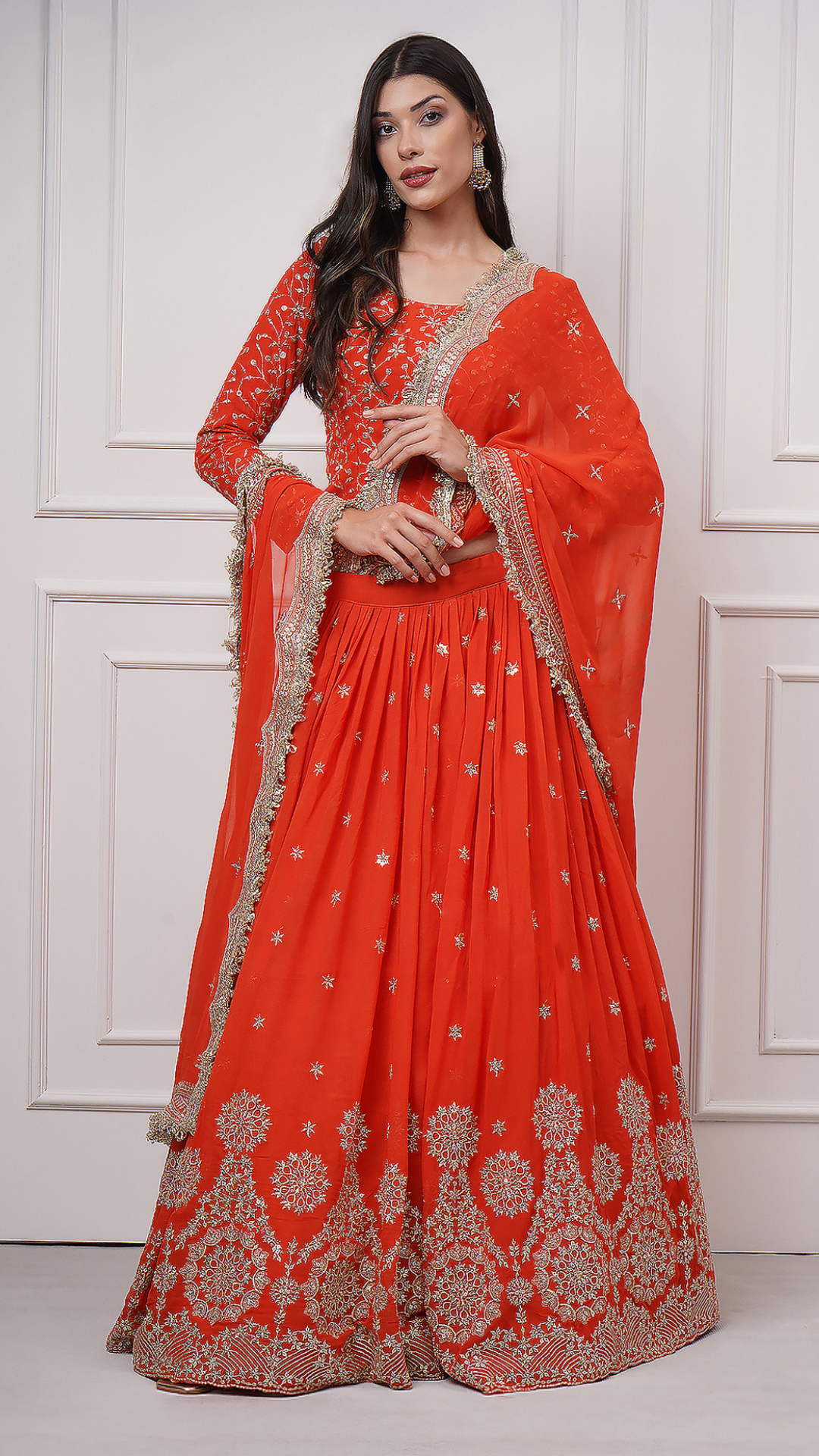 Ravayah: Amber Dusk Embroidered Lehenga - ZahratLehenga
