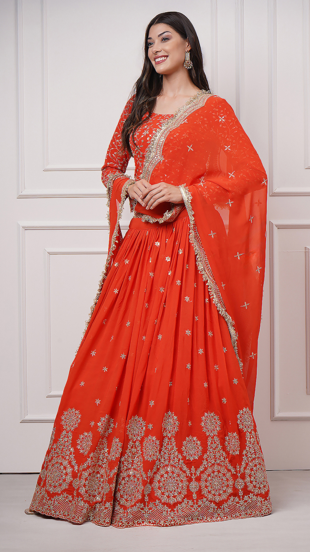 Ravayah: Amber Dusk Embroidered Lehenga - ZahratLehenga