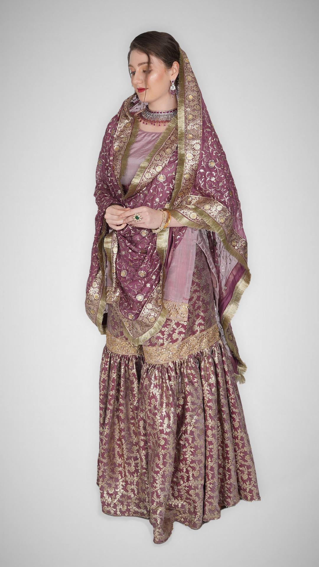 Zahrat Essence Gharara Set – Blush Pink - Zahrat Gharara