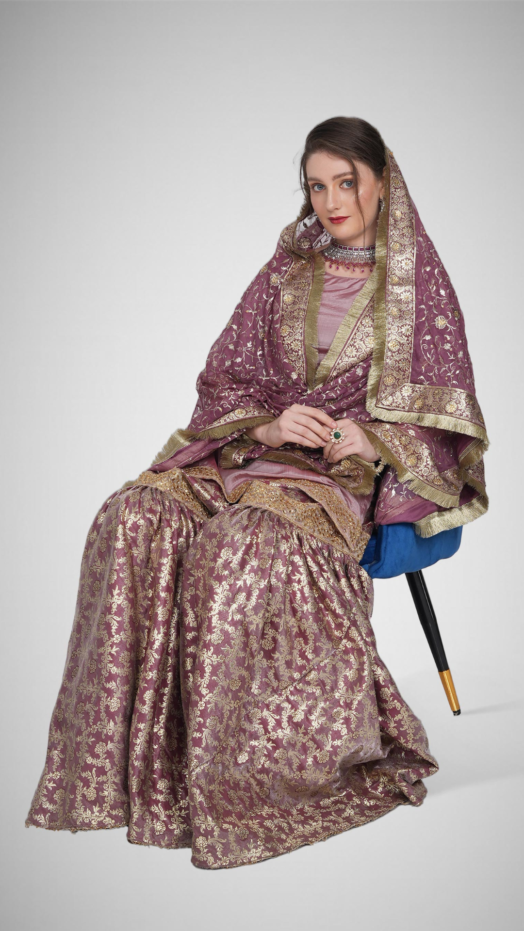 Zahrat Essence Gharara Set – Blush Pink - Zahrat Gharara