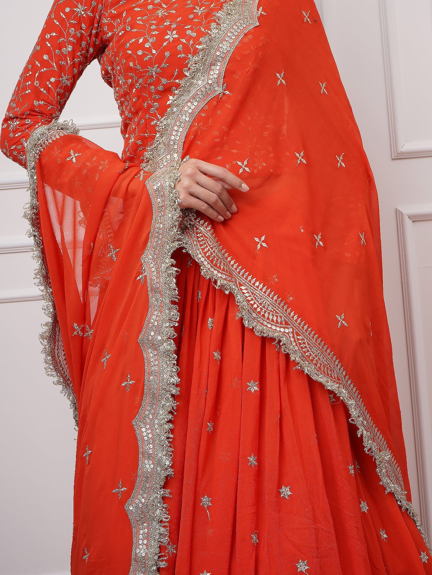 Ravayah: Amber Dusk Embroidered Lehenga - ZahratLehenga