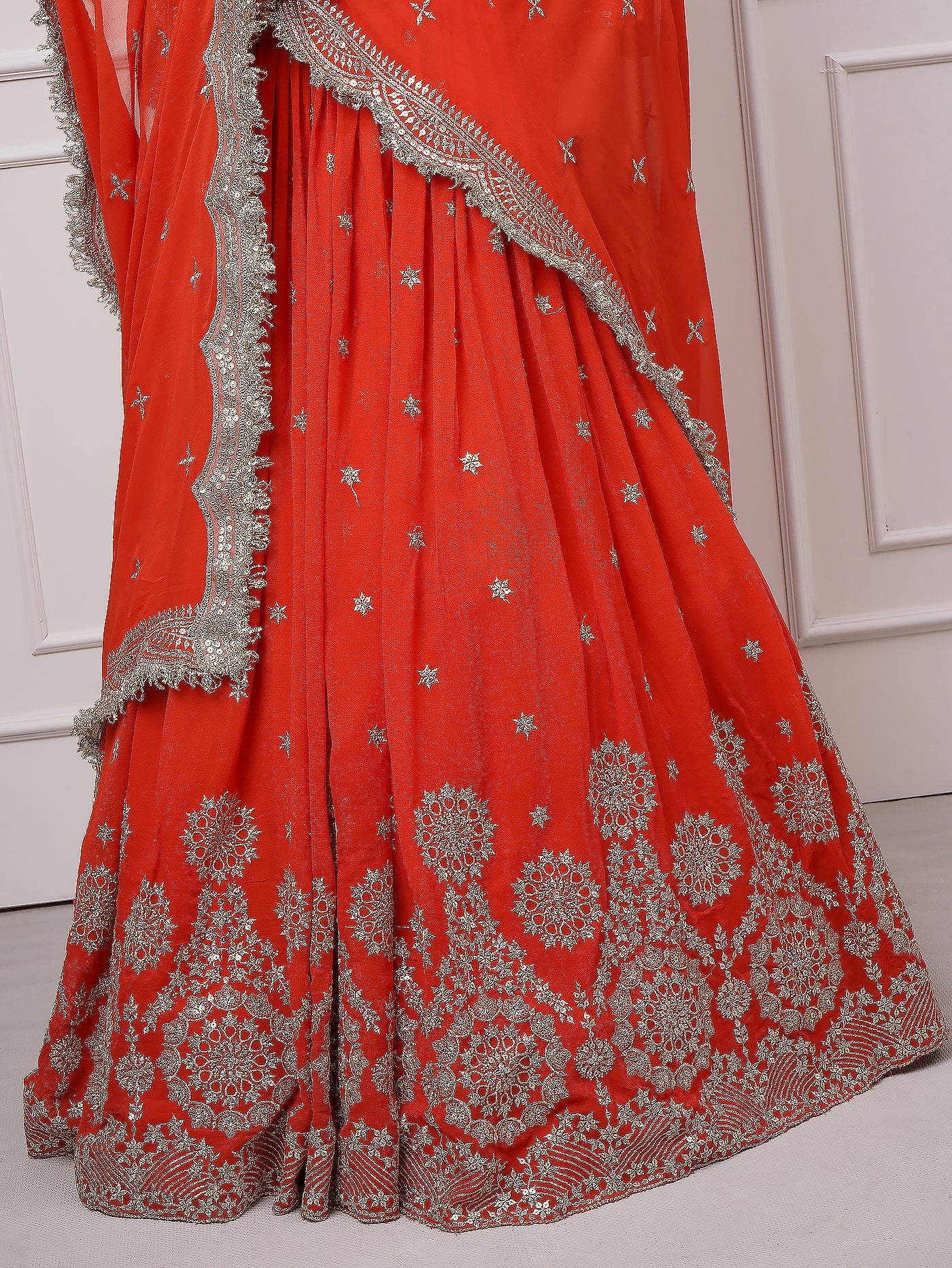 Ravayah: Amber Dusk Embroidered Lehenga - ZahratLehenga