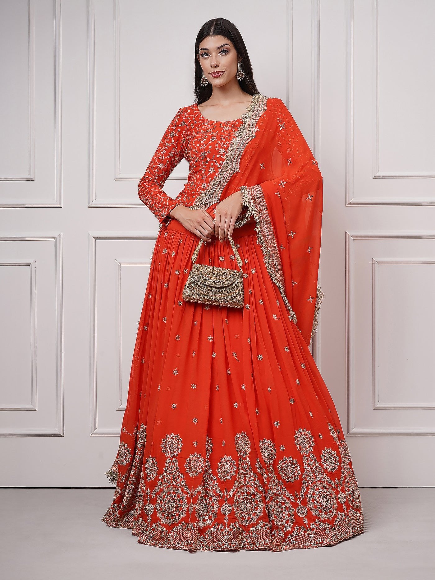 Ravayah: Amber Dusk Embroidered Lehenga - ZahratLehenga