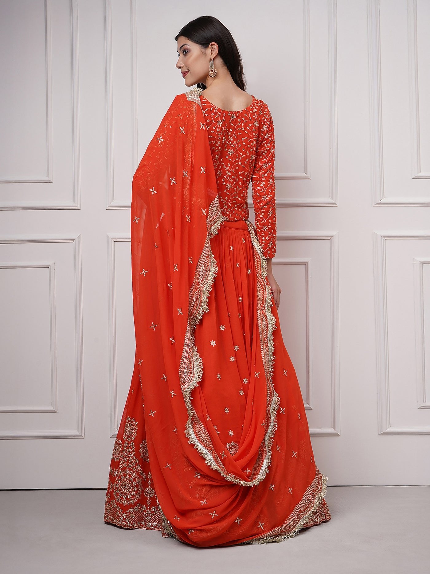 Ravayah: Amber Dusk Embroidered Lehenga - ZahratLehenga