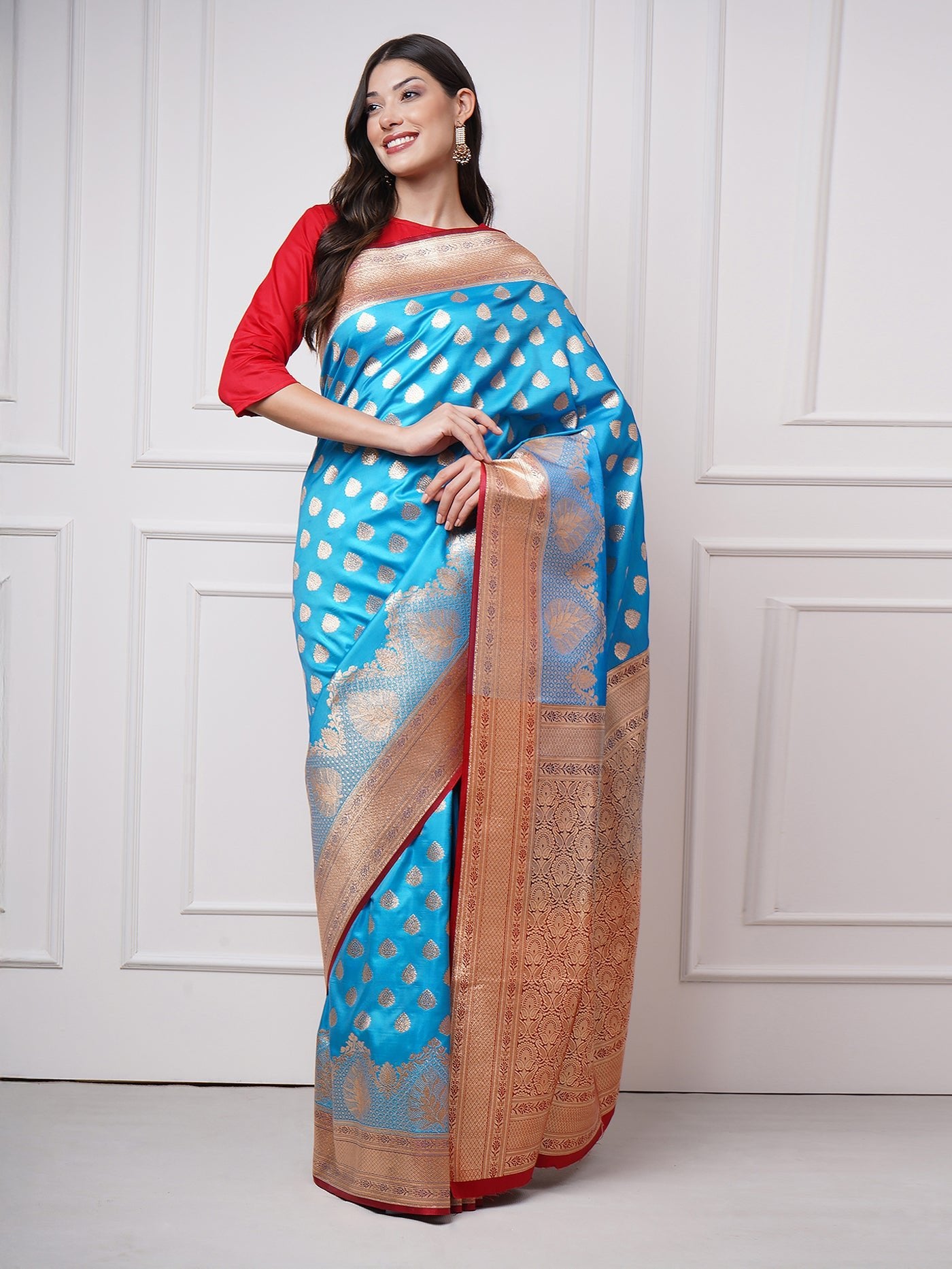 Tarini – Sky Jewel Blue Saree - ZahratSaree