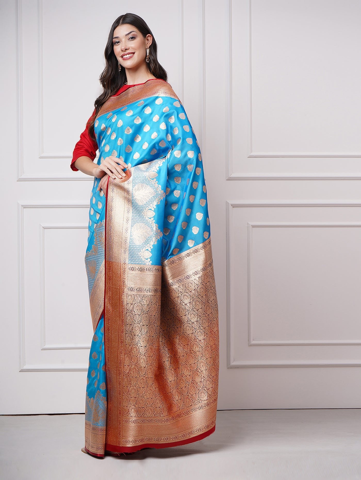 Tarini – Sky Jewel Blue Saree - ZahratSaree