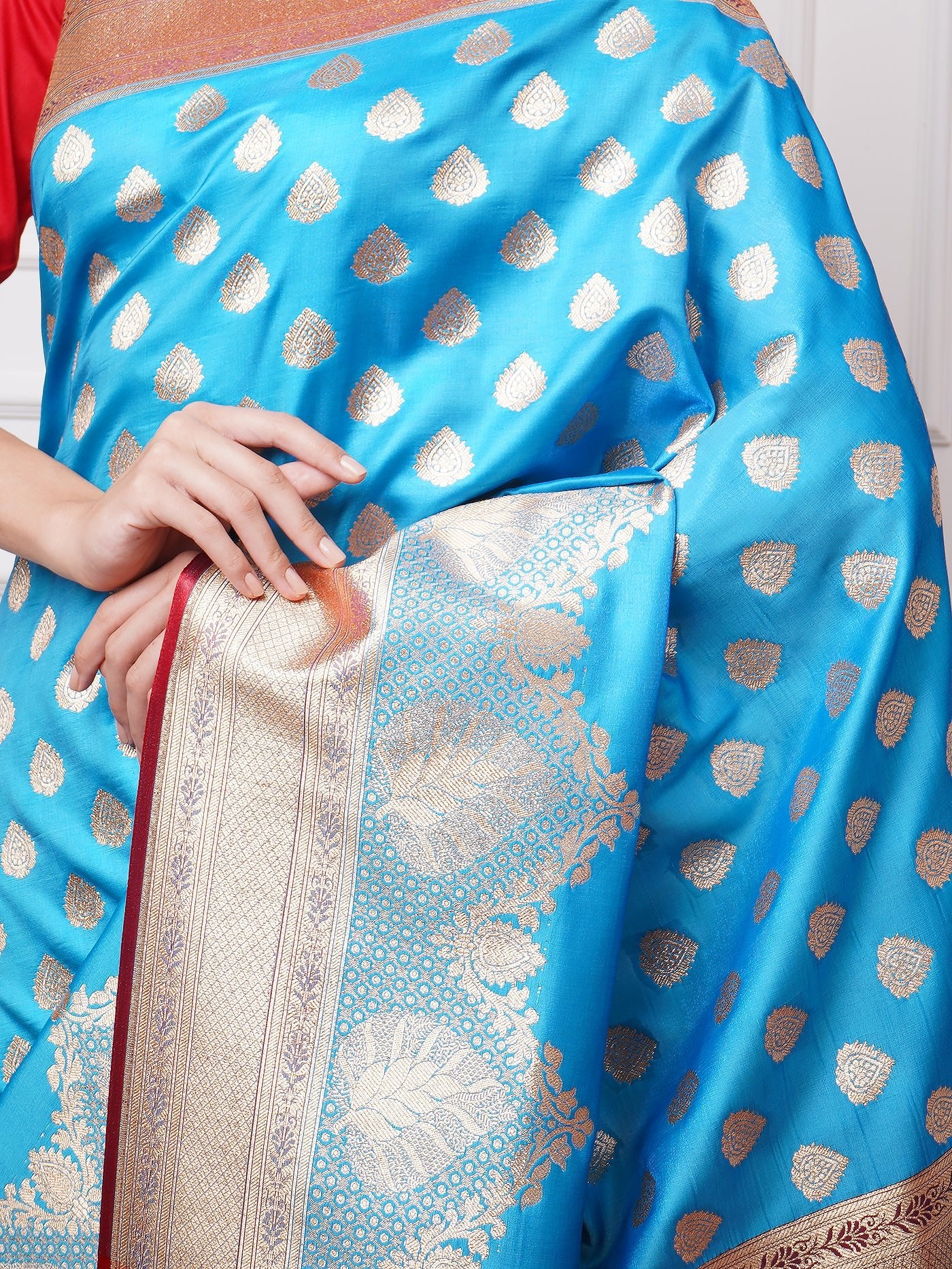 Tarini – Sky Jewel Blue Saree - ZahratSaree