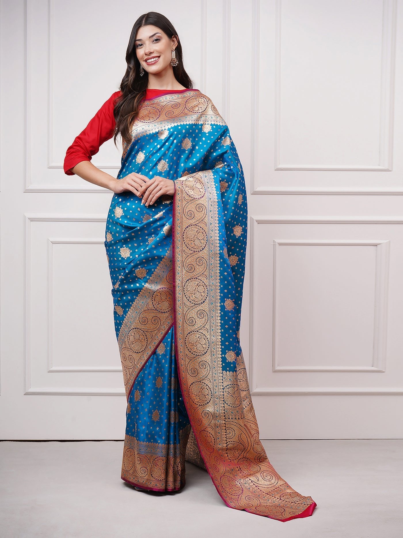 Taraani – Midnight Sapphire Saree - ZahratSaree