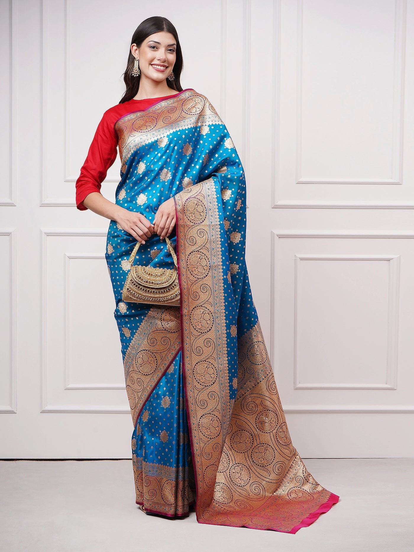 Taraani – Midnight Sapphire Saree - ZahratSaree