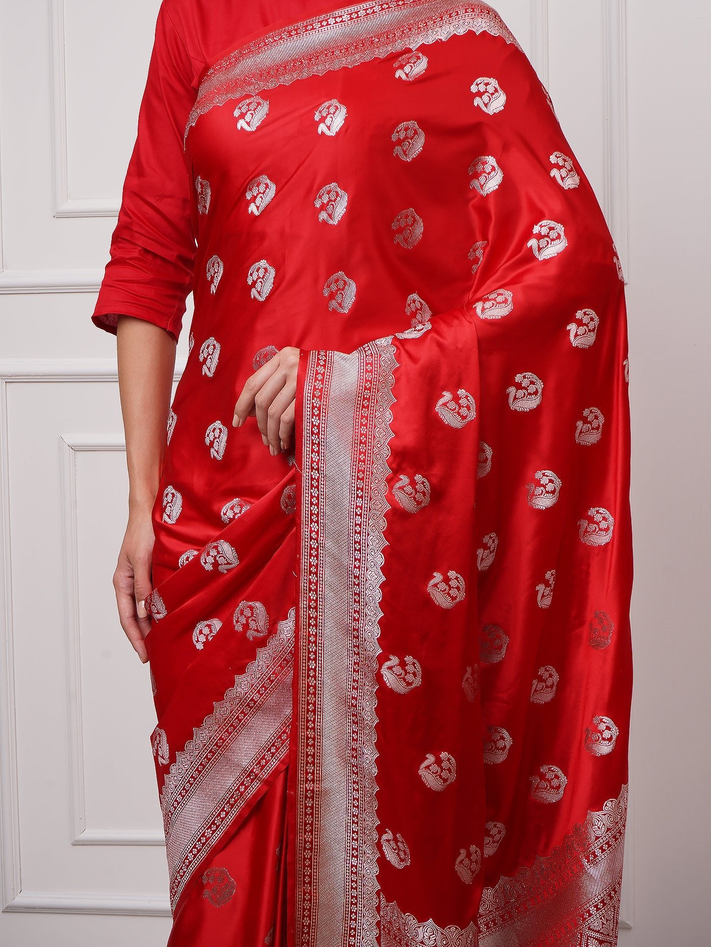 Saanjh – Crimson Red Saree - ZahratSaree