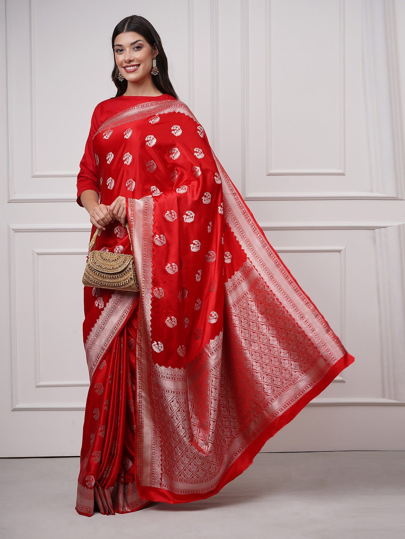 Saanjh – Crimson Red Saree - ZahratSaree