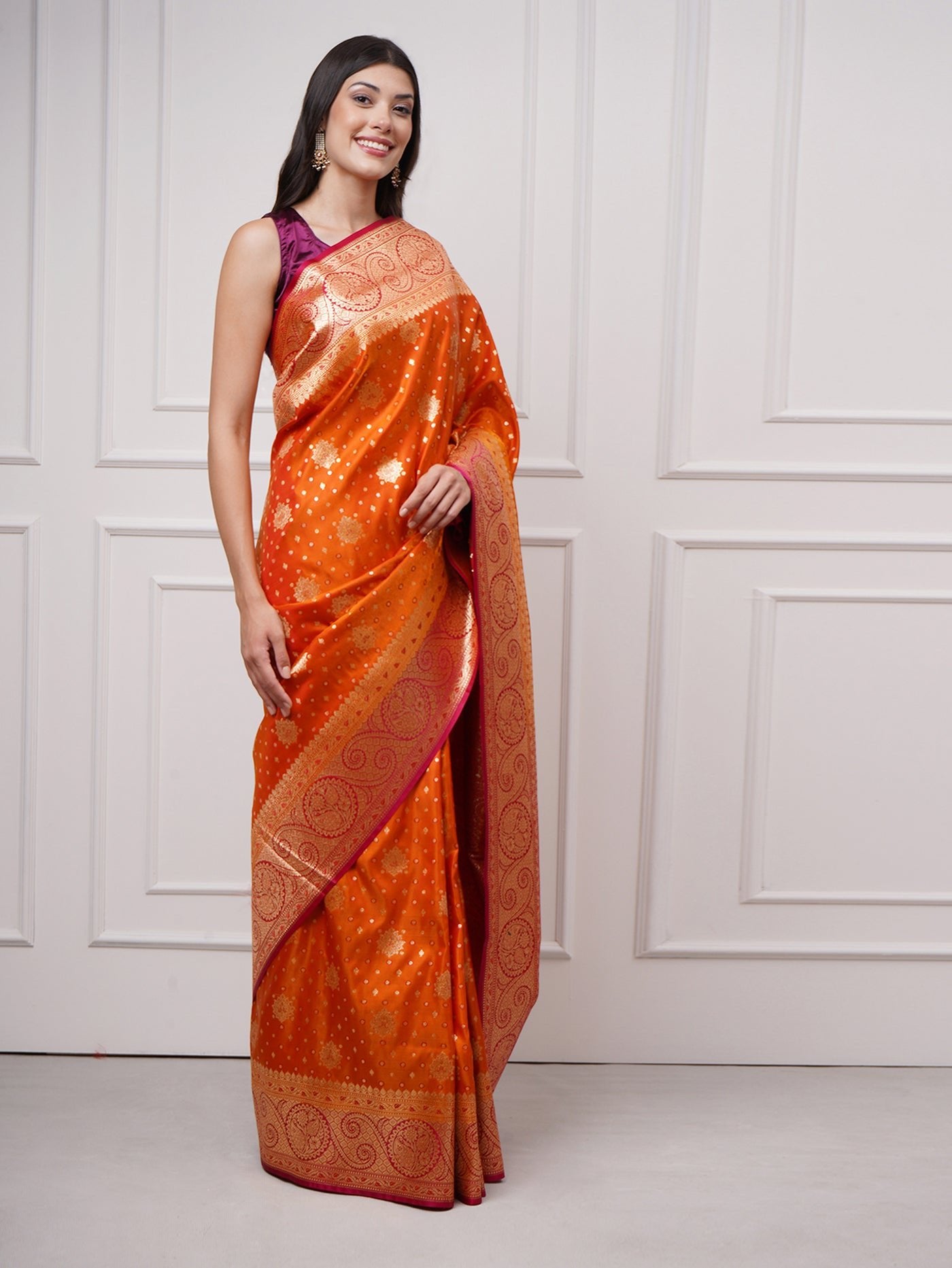 Arohi - Sunset Ember Saree - ZahratSaree