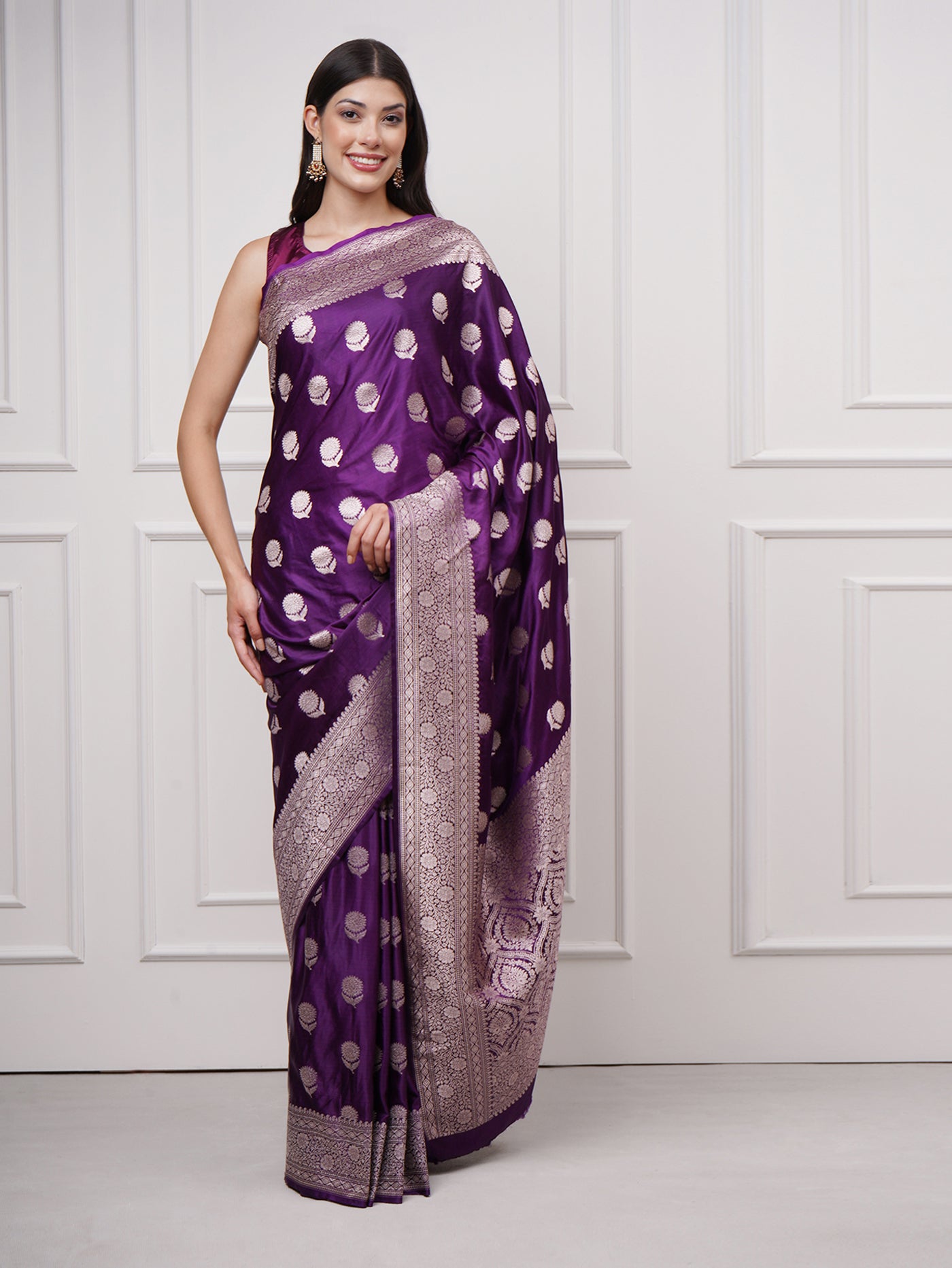 Nazakat - Imperial Purple Saree - ZahratSaree