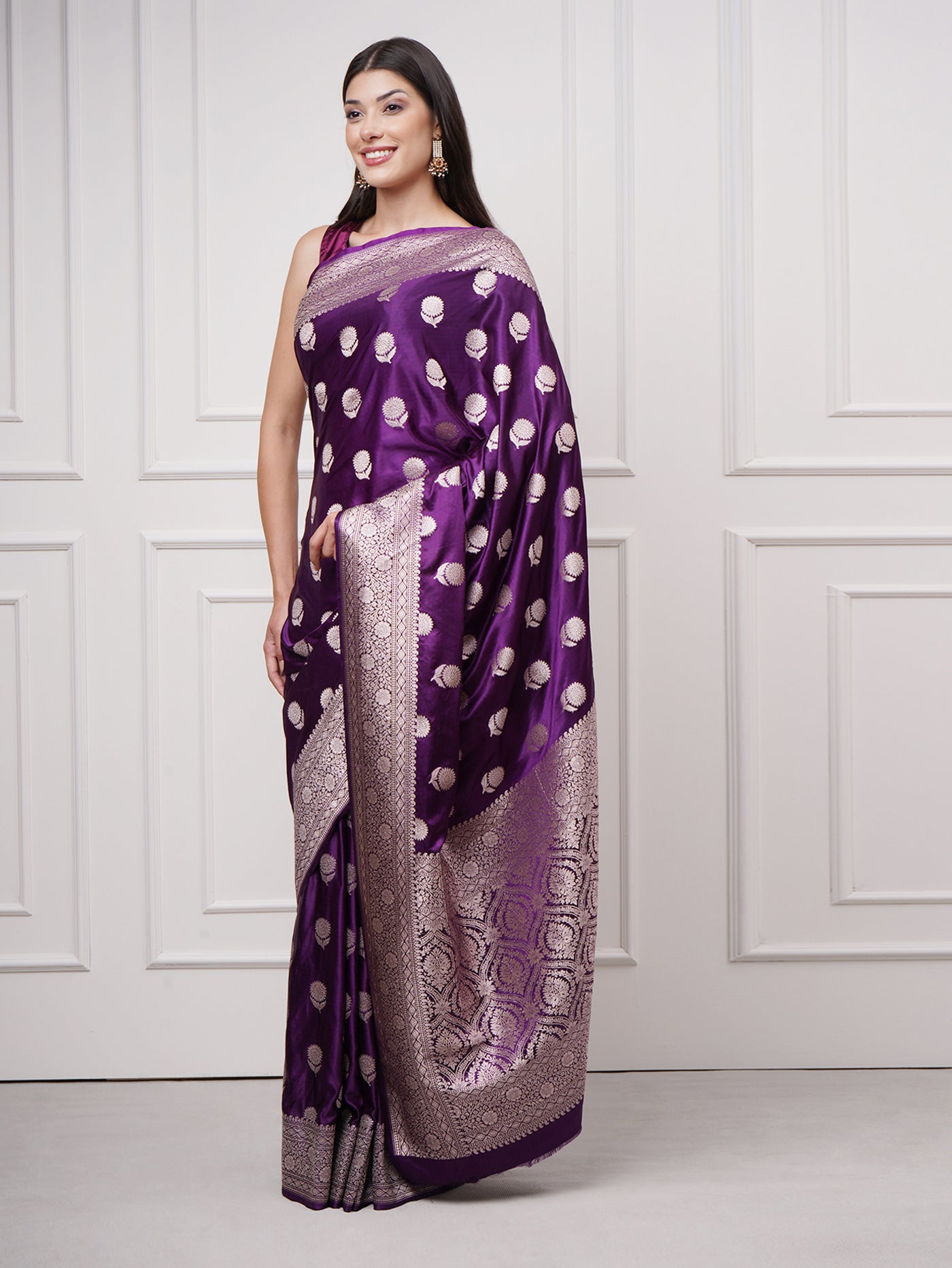 Nazakat - Imperial Purple Saree - ZahratSaree