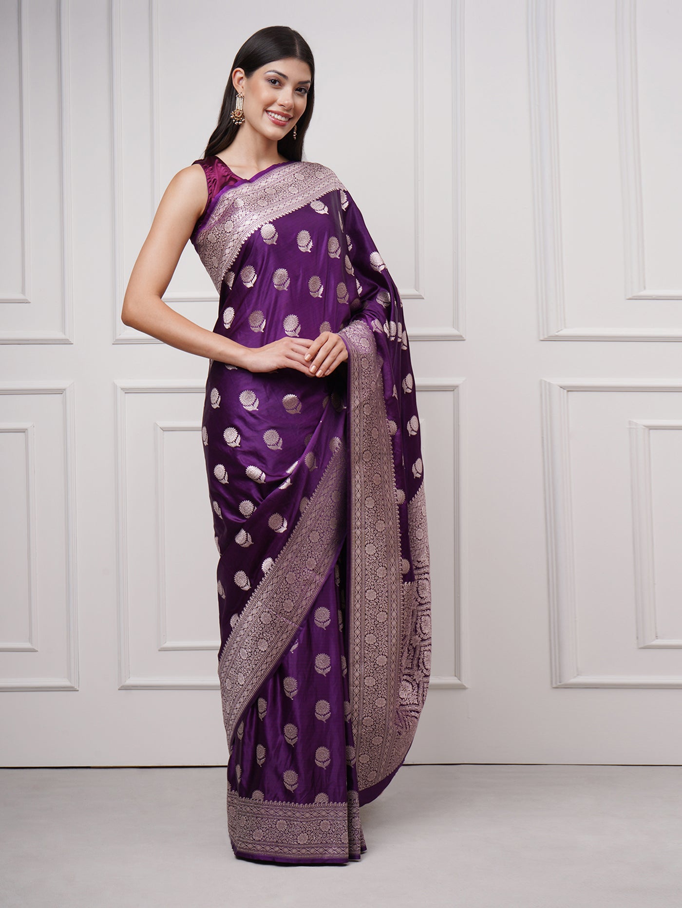 Nazakat - Imperial Purple Saree - ZahratSaree