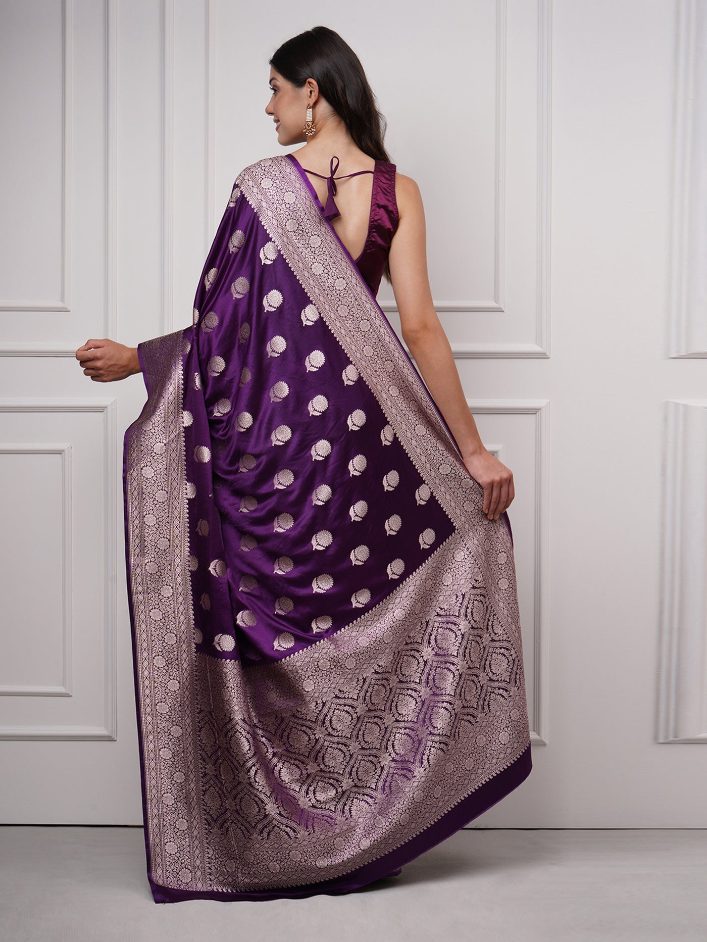 Nazakat - Imperial Purple Saree - ZahratSaree