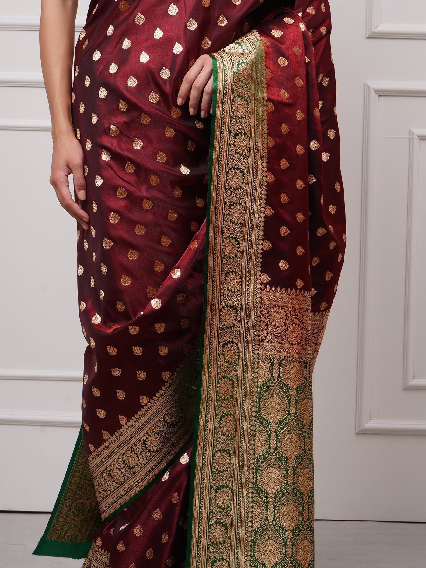 Raaya – Deep Maroon Saree - ZahratSaree