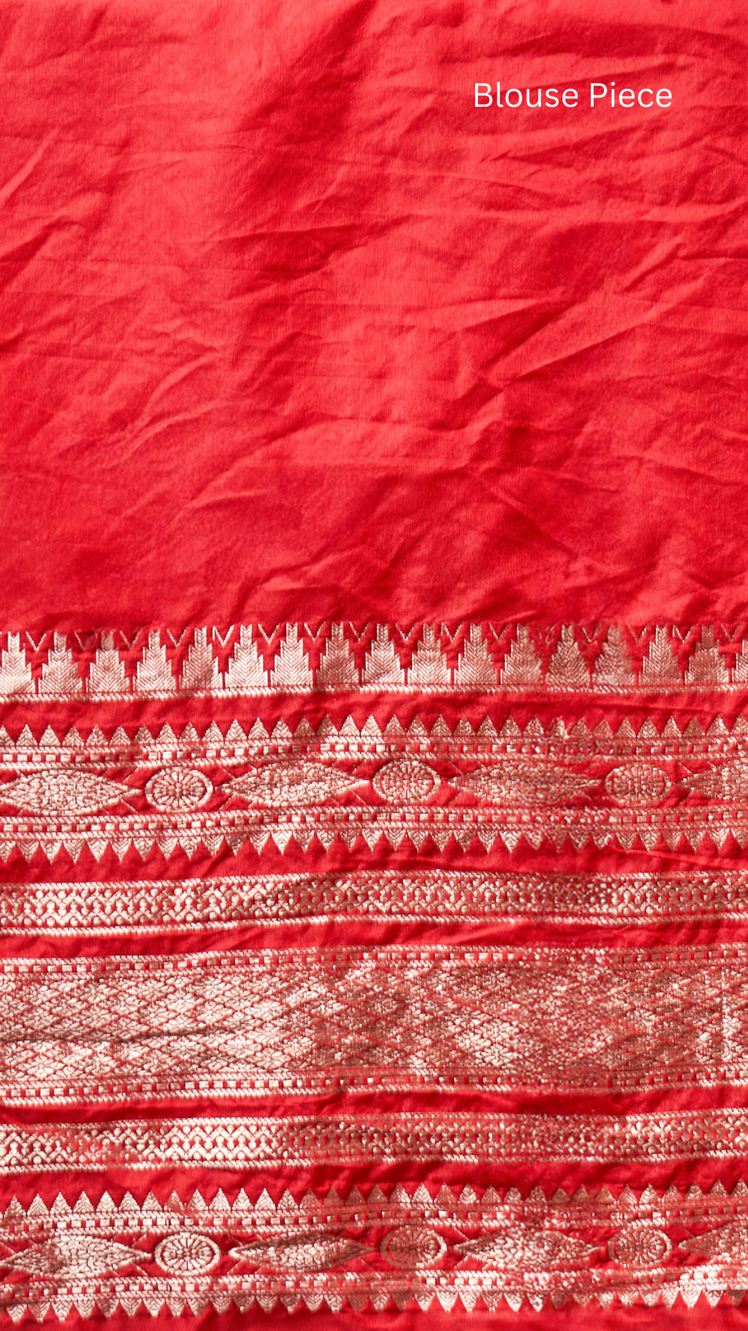 Ishya – Ivory Red Zari Border Saree by Zahrat