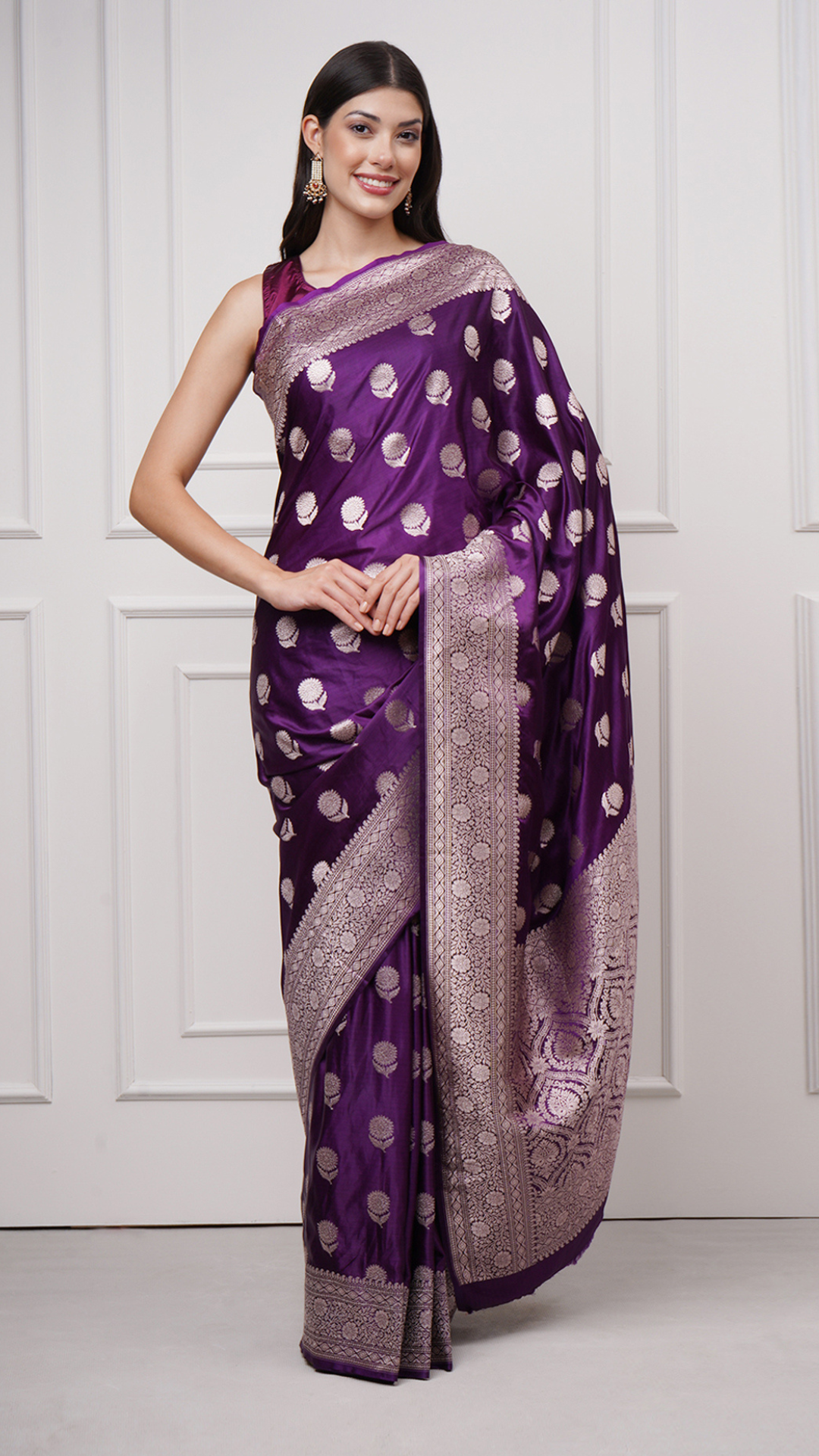 Nazakat - Imperial Purple Saree - ZahratSaree