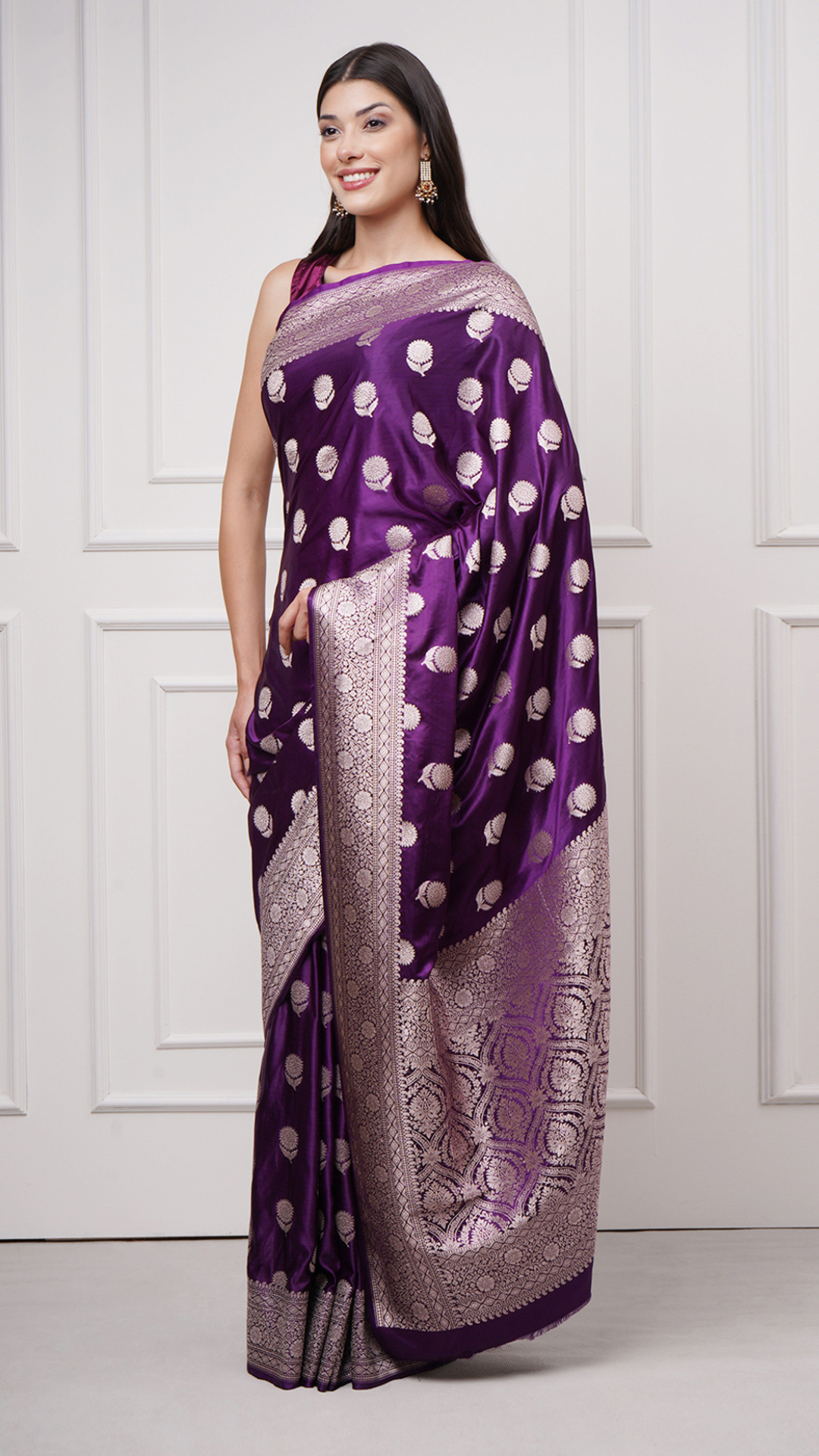 Nazakat - Imperial Purple Saree - ZahratSaree