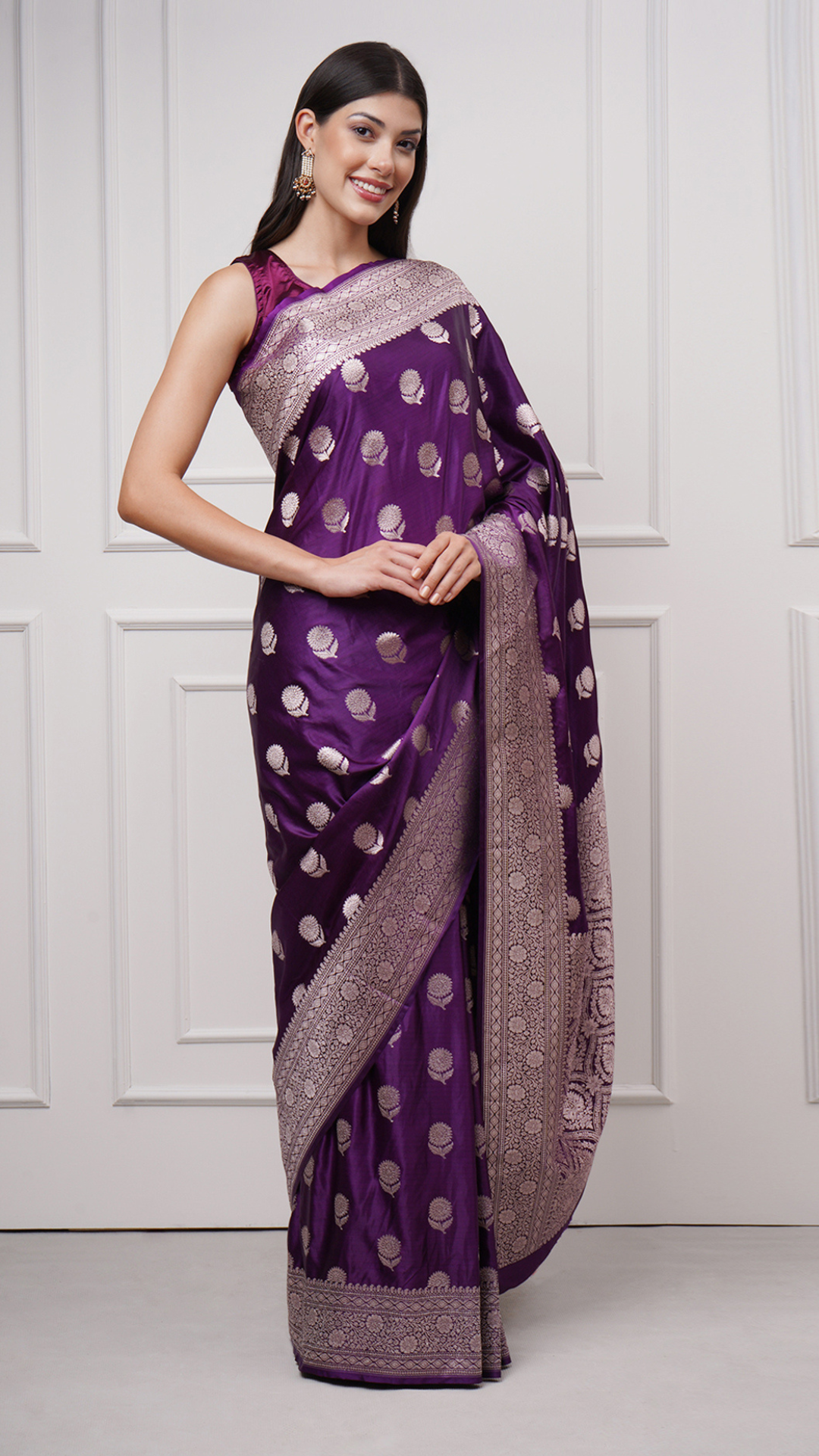 Nazakat - Imperial Purple Saree - ZahratSaree