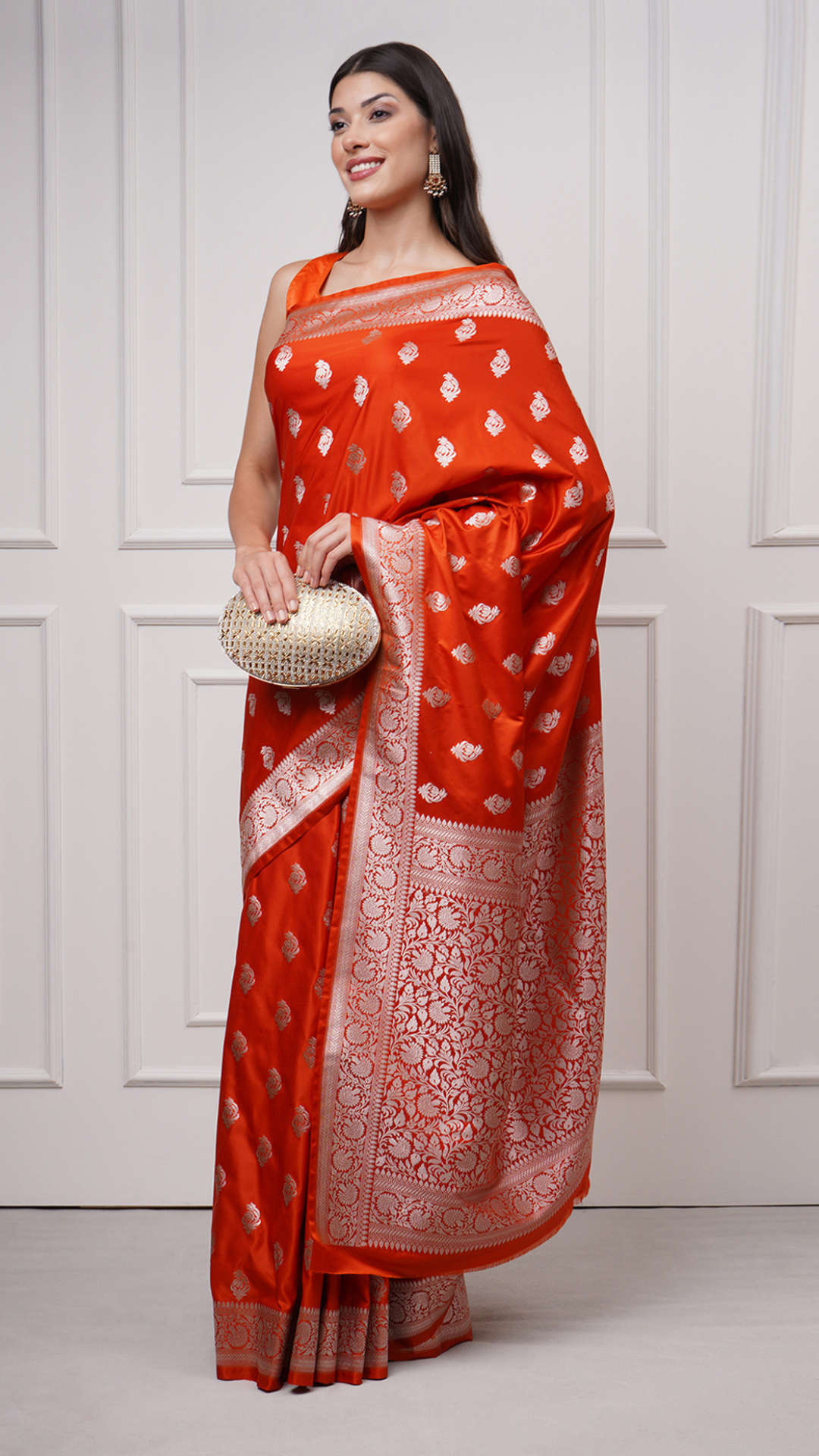 Oriana – Saffron Glow Saree - ZahratSaree