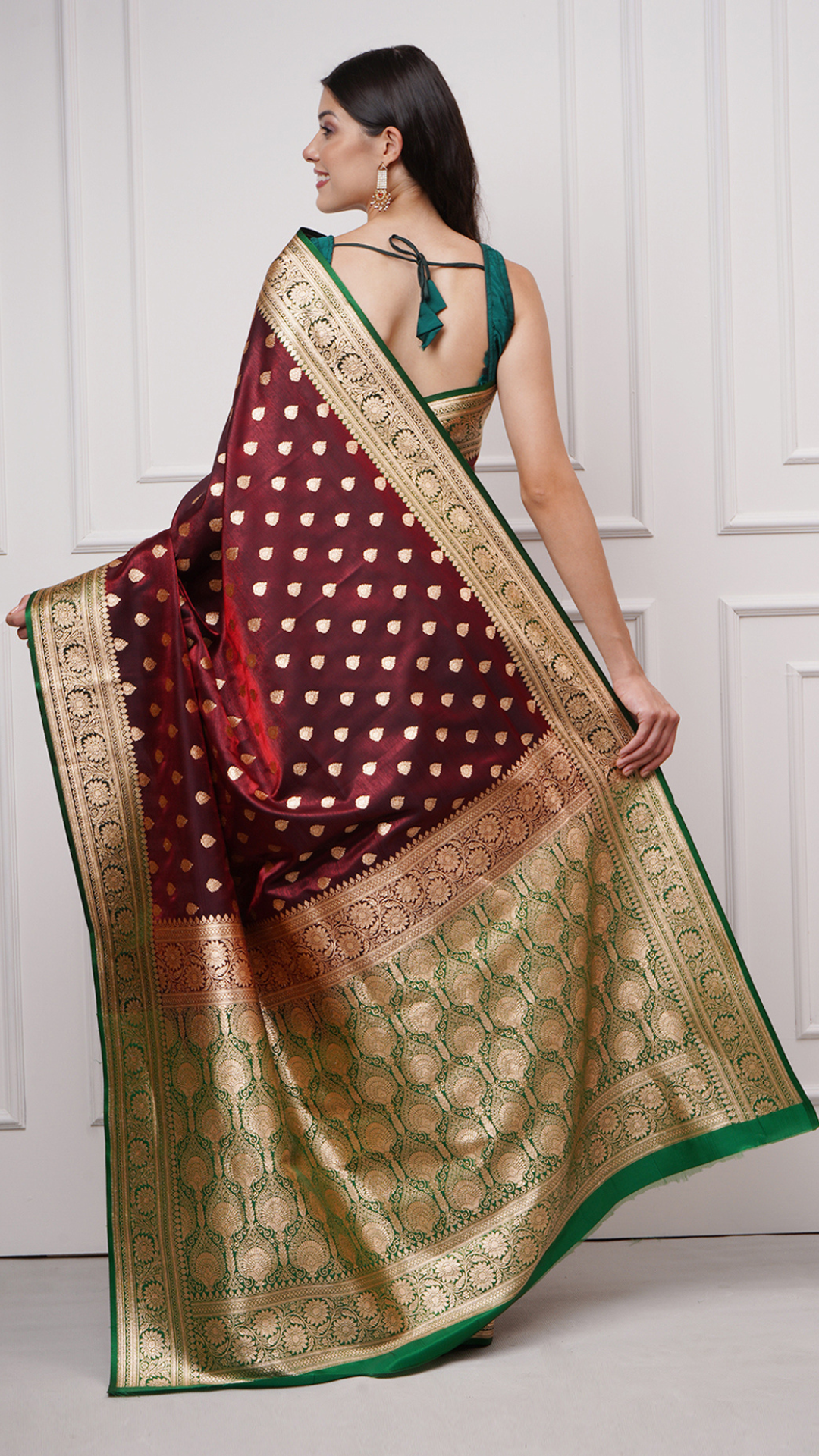 Raaya – Deep Maroon Saree - Zahrat Saree
