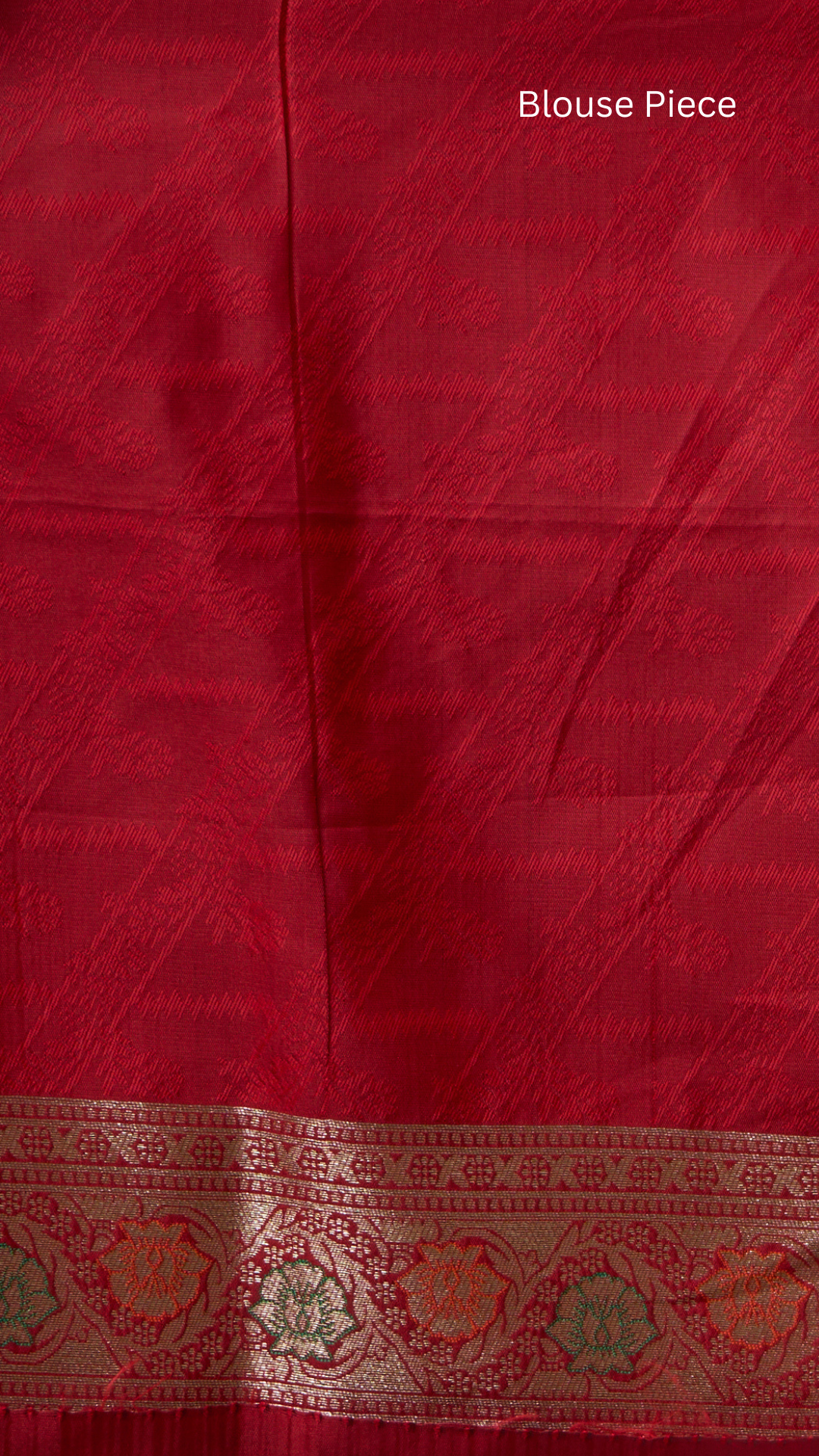 Rangreza – Red Rangkat Saree with Multicolor Patterns & Gold Zari - Zahrat Saree