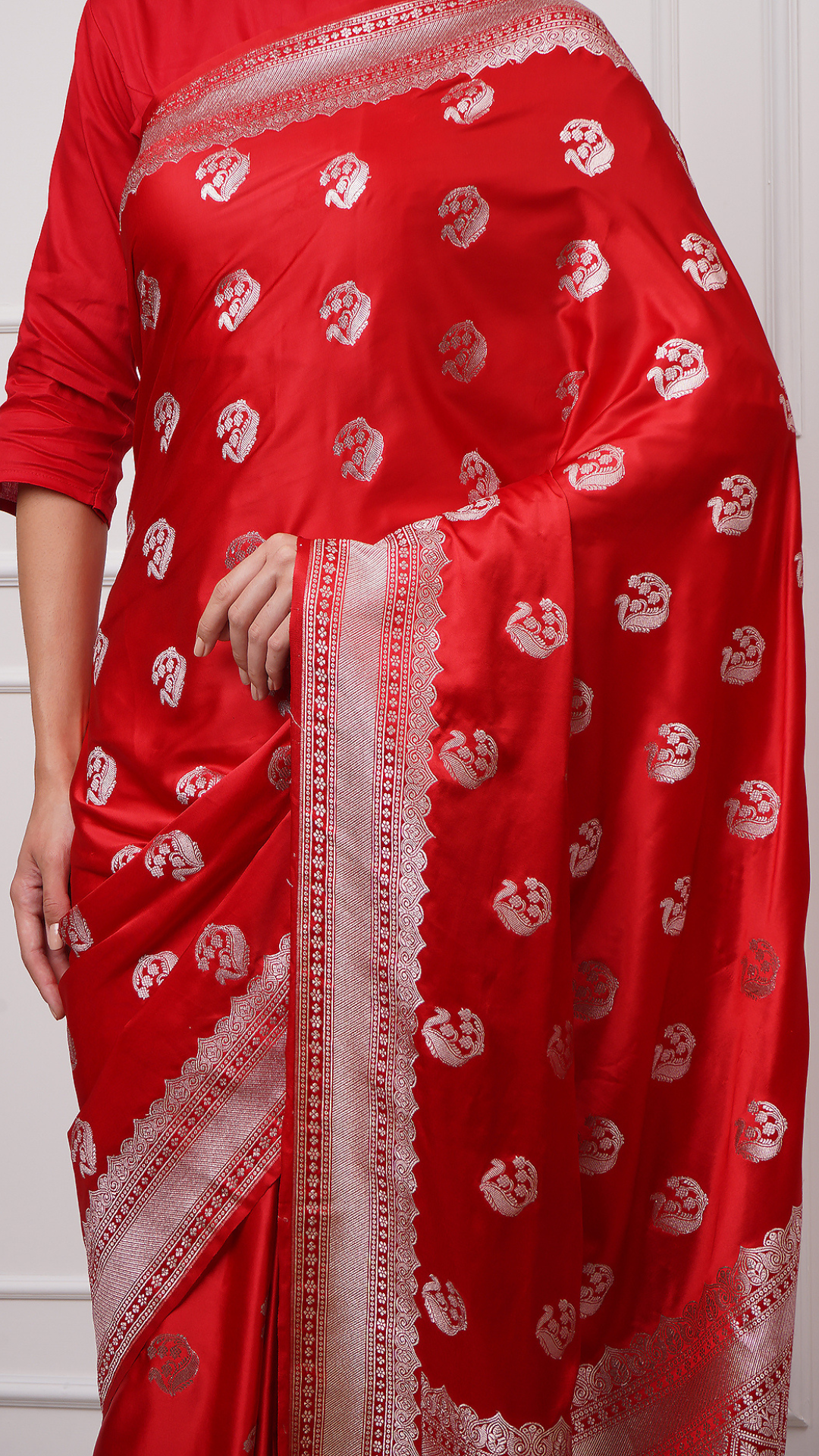 Saanjh – Crimson Red Saree - ZahratSaree