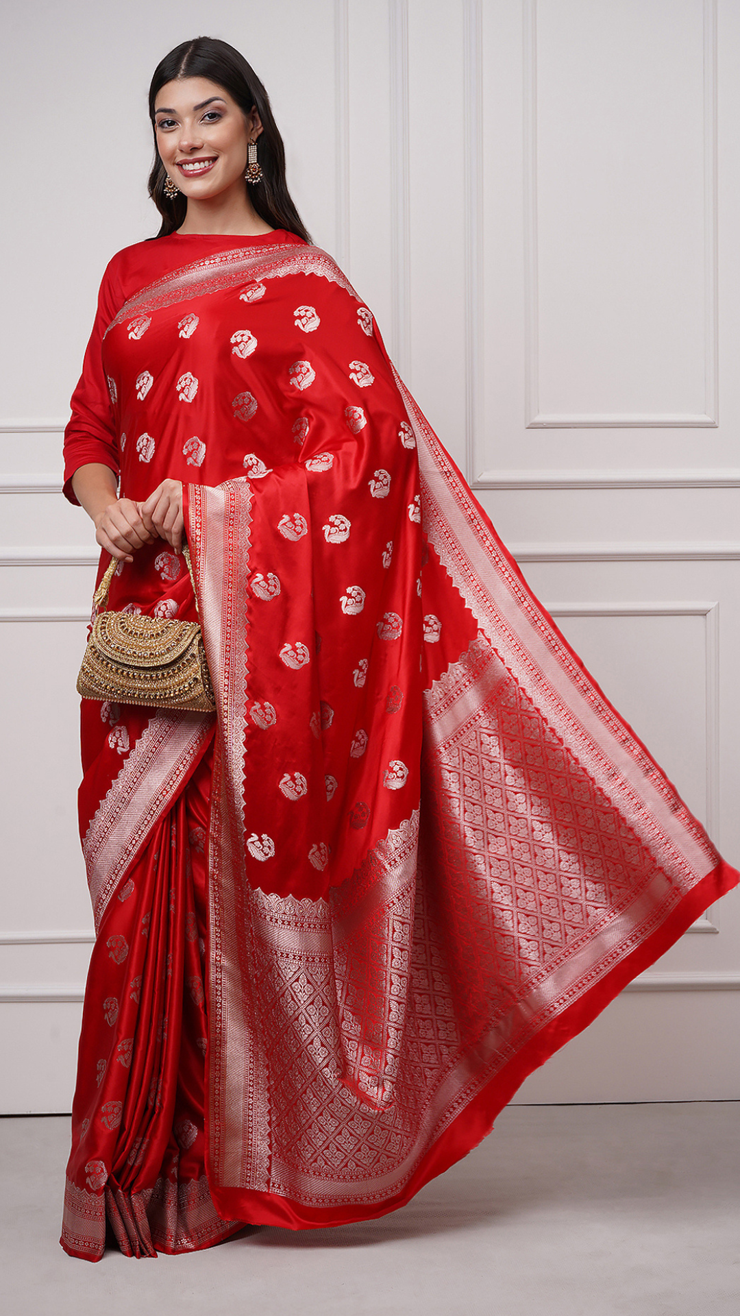 Saanjh – Crimson Red Saree - ZahratSaree