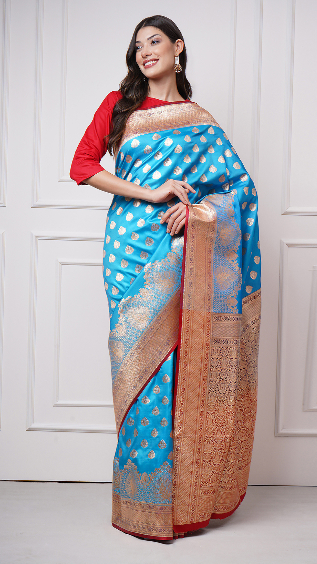 Tarini – Sky Jewel Blue Saree - ZahratSaree