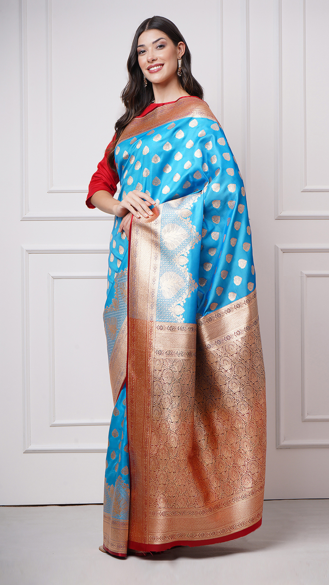 Tarini – Sky Jewel Blue Saree - ZahratSaree