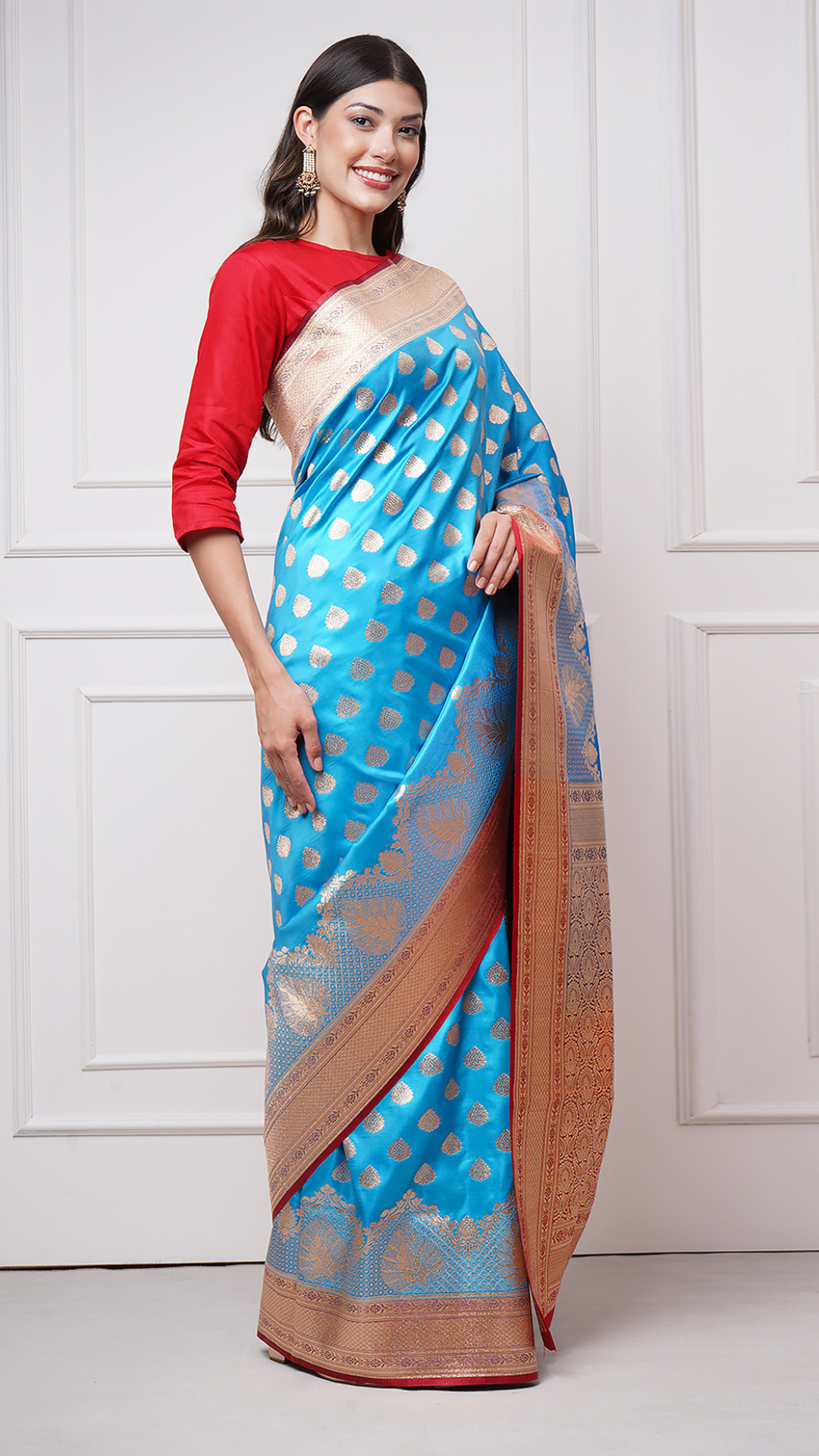 Tarini – Sky Jewel Blue Saree - ZahratSaree