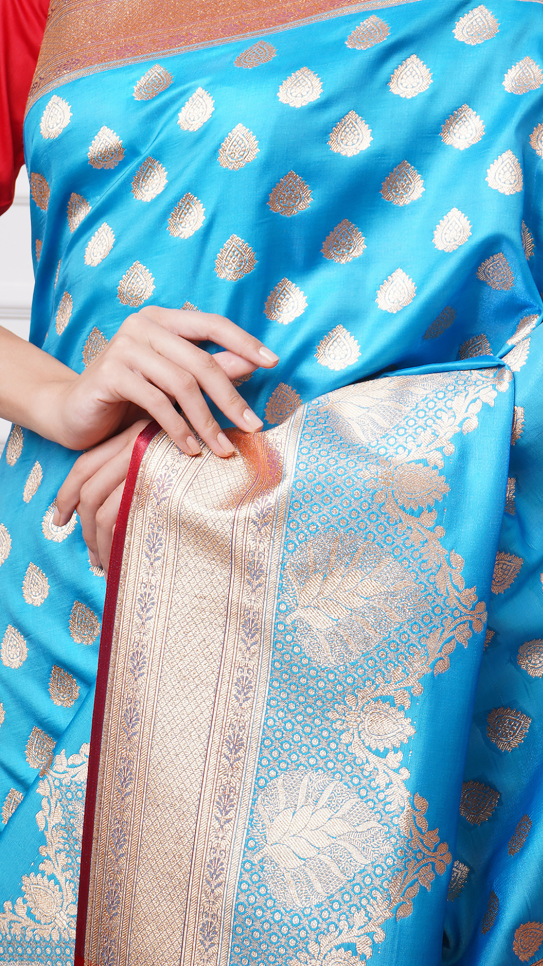 Tarini – Sky Jewel Blue Saree - ZahratSaree