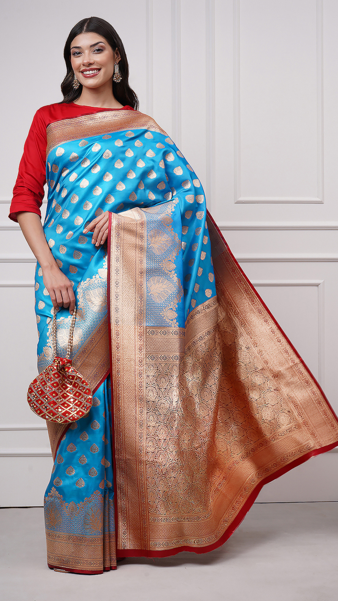 Tarini – Sky Jewel Blue Saree - ZahratSaree