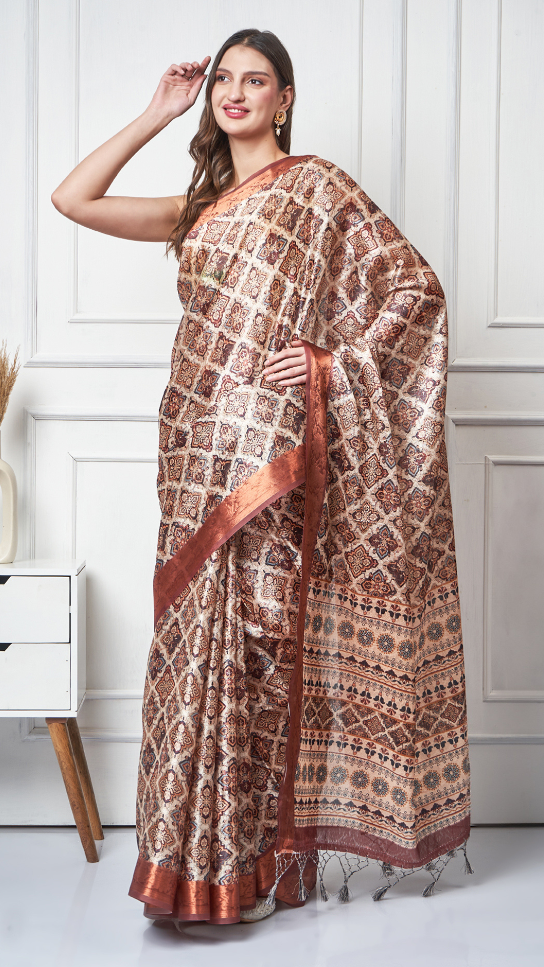 Tavisha – Terra Weave Printed Saree by Zahrat