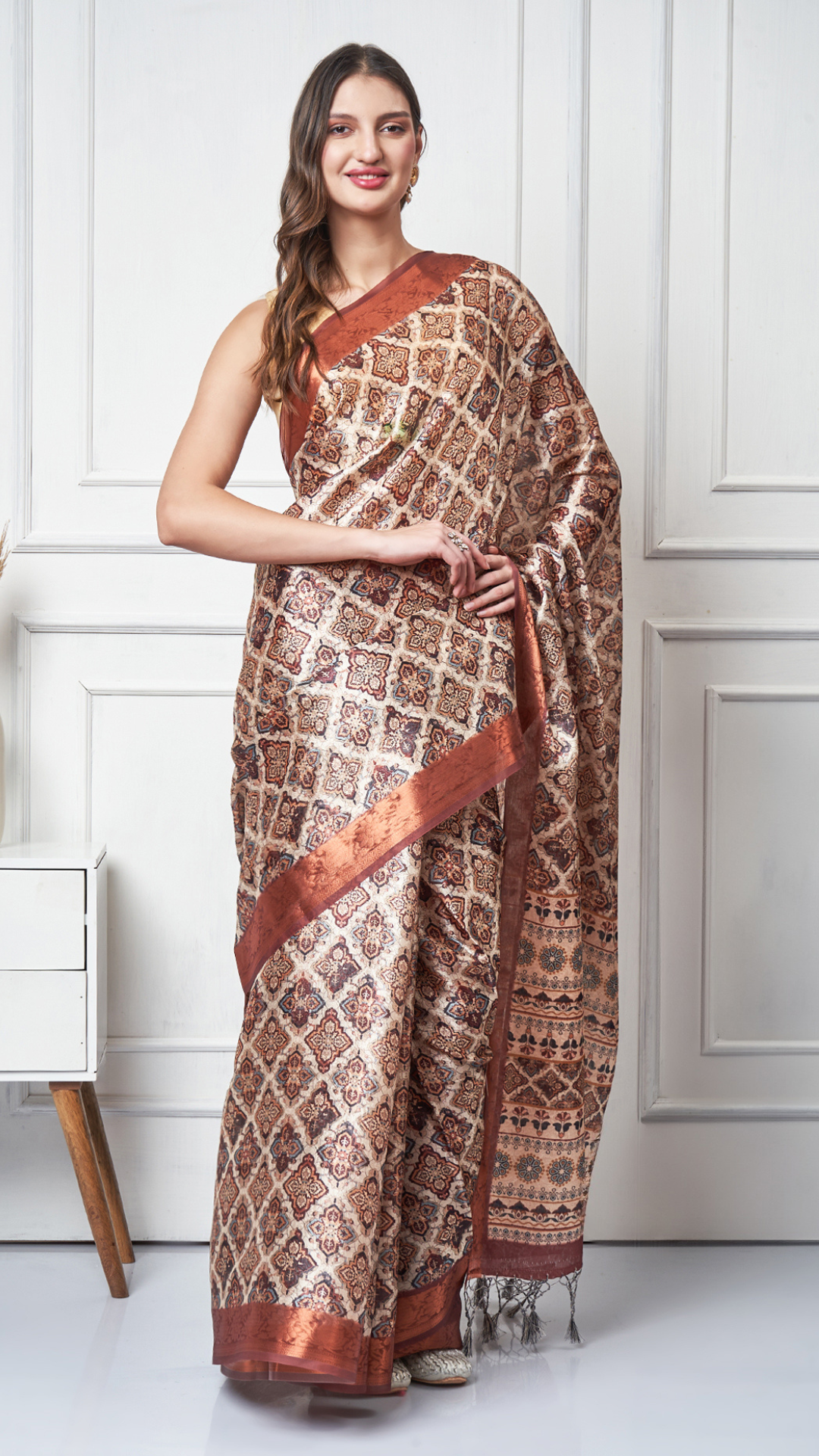 Tavisha – Terra Weave Printed Saree by Zahrat