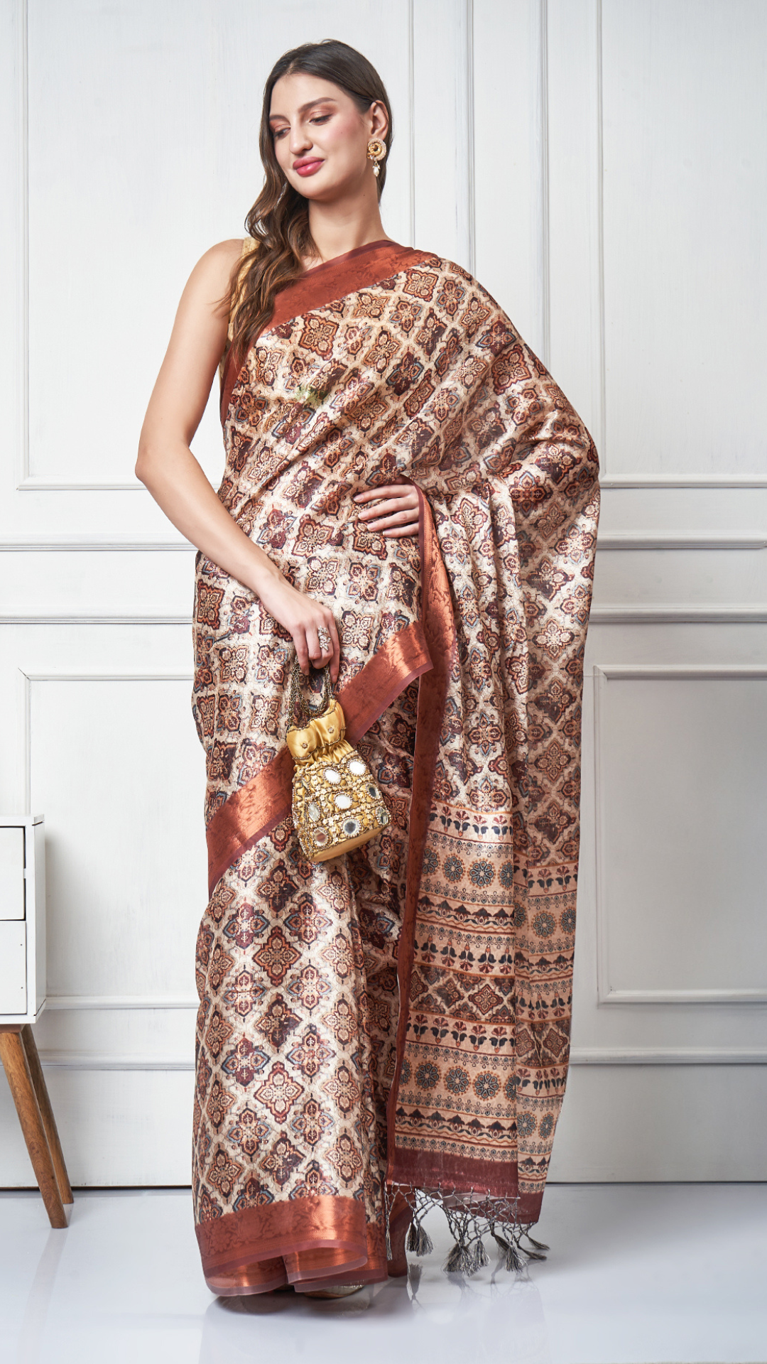 Tavisha – Terra Weave Printed Saree by Zahrat