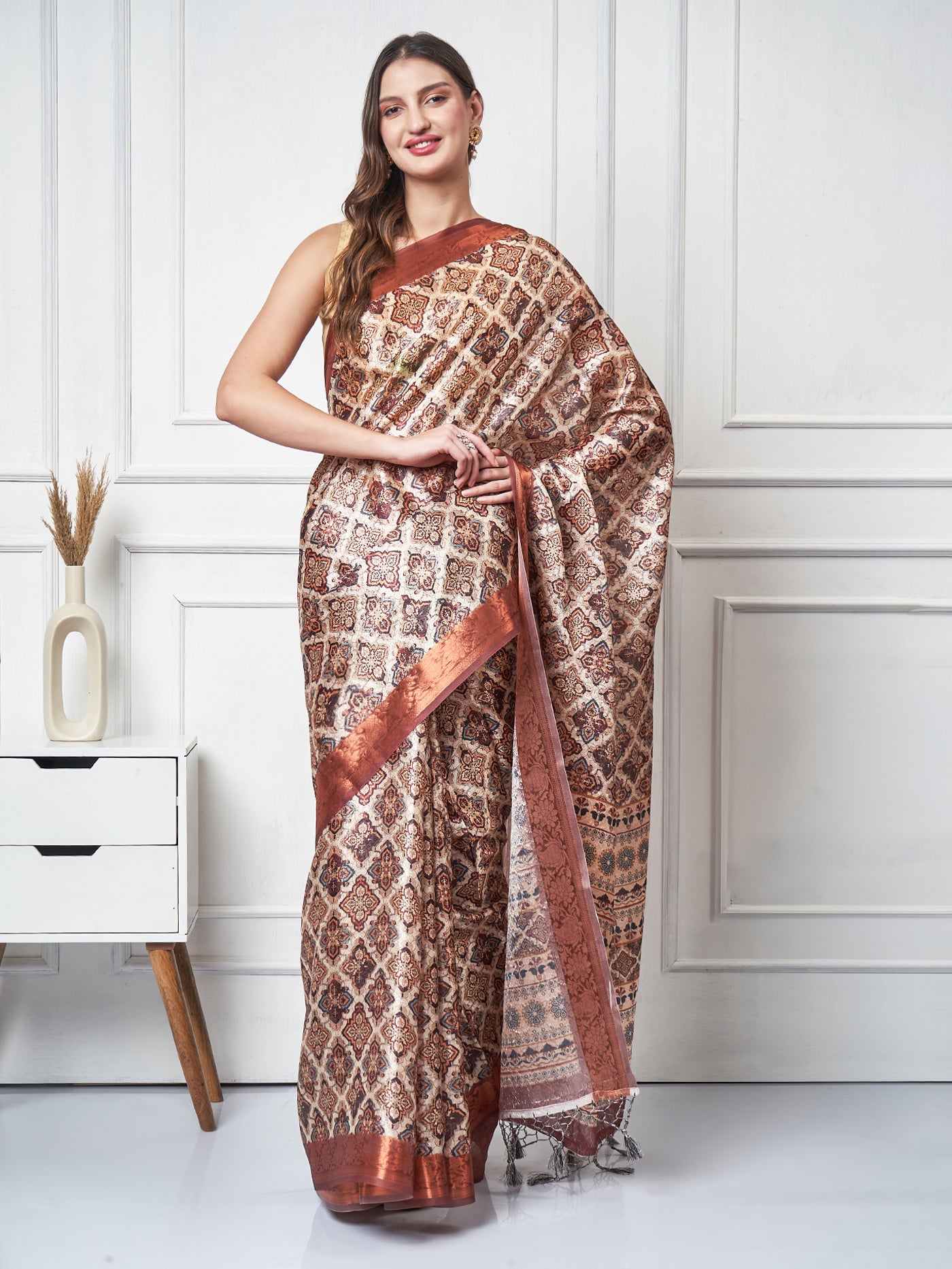 Tavisha – Terra Weave Printed Saree - ZahratSaree