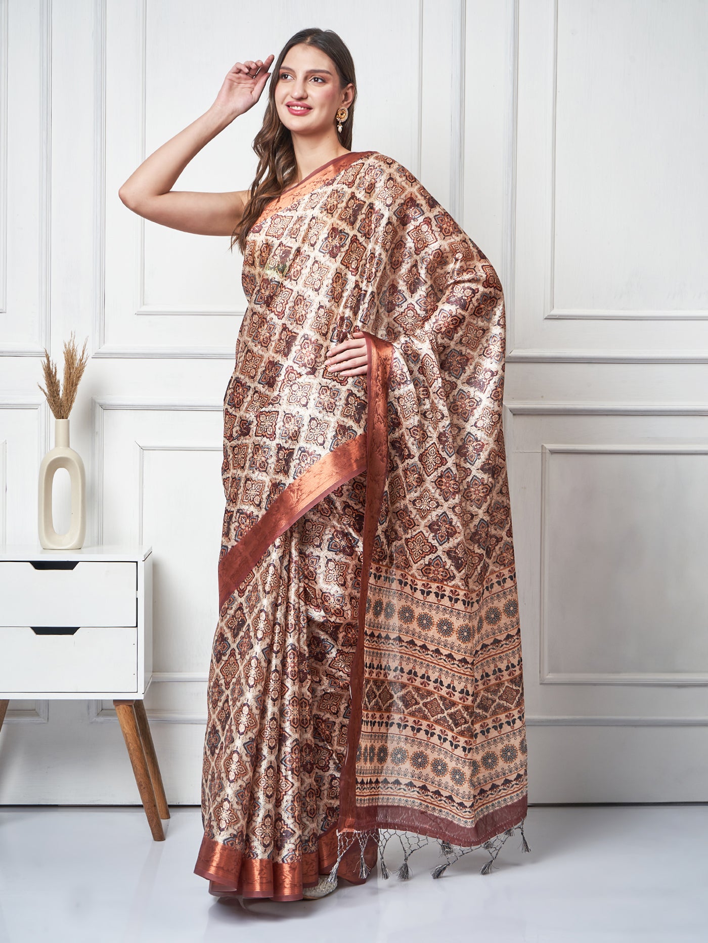 Tavisha – Terra Weave Printed Saree - ZahratSaree