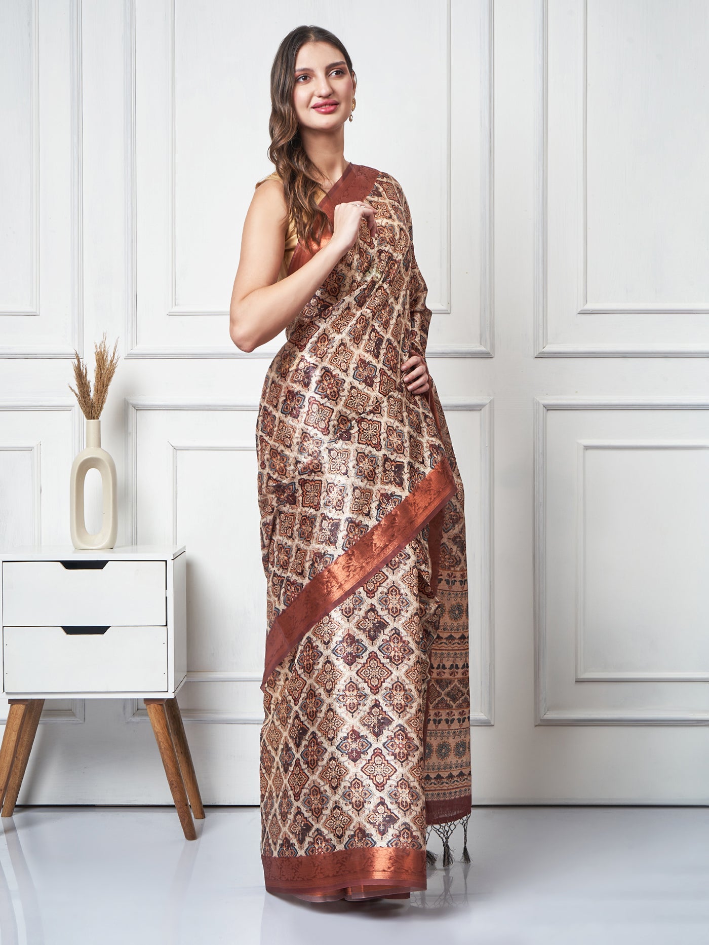 Tavisha – Terra Weave Printed Saree - ZahratSaree