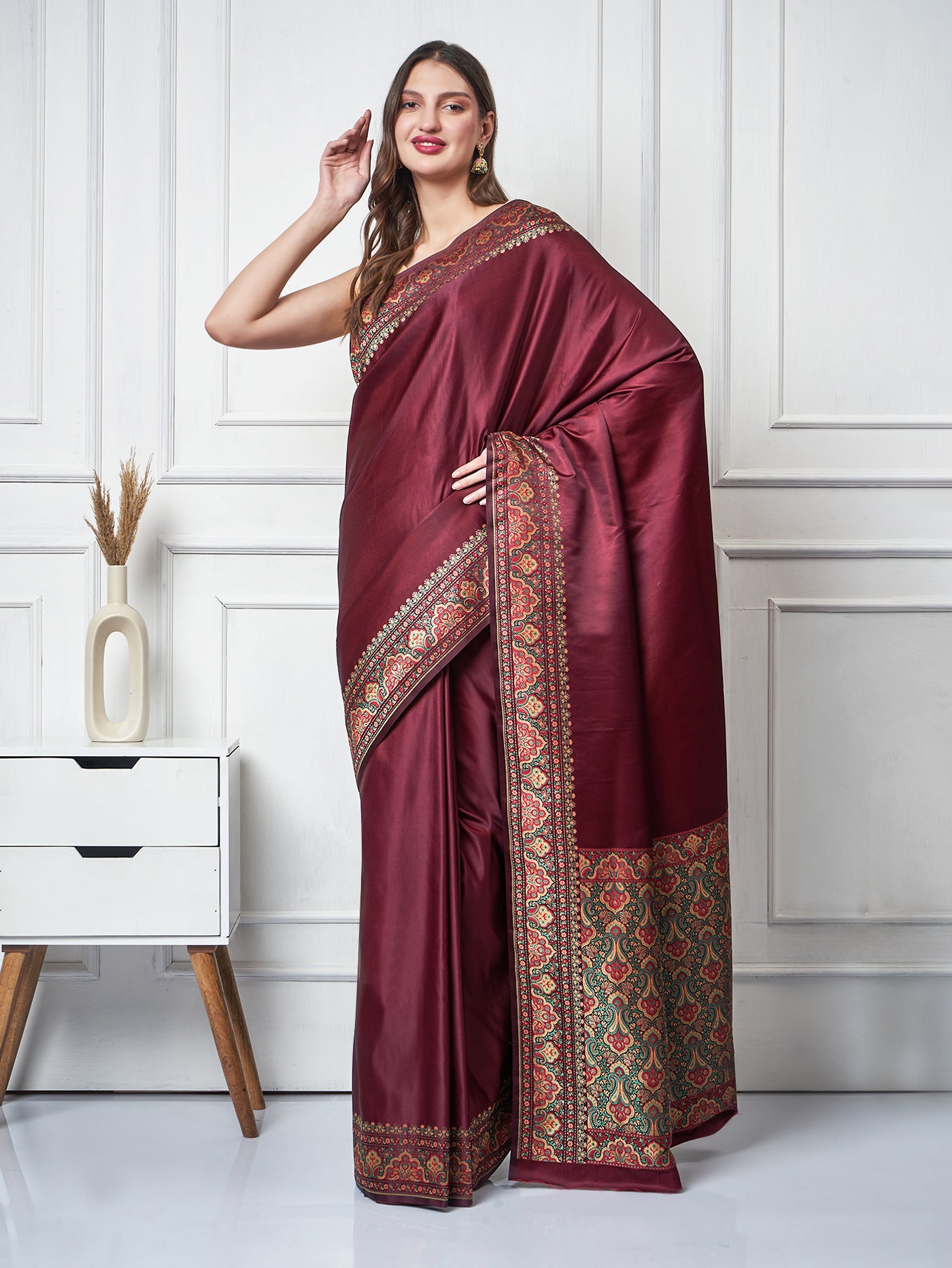Rajvilasa – Maroon Valkalam Saree - ZahratSaree