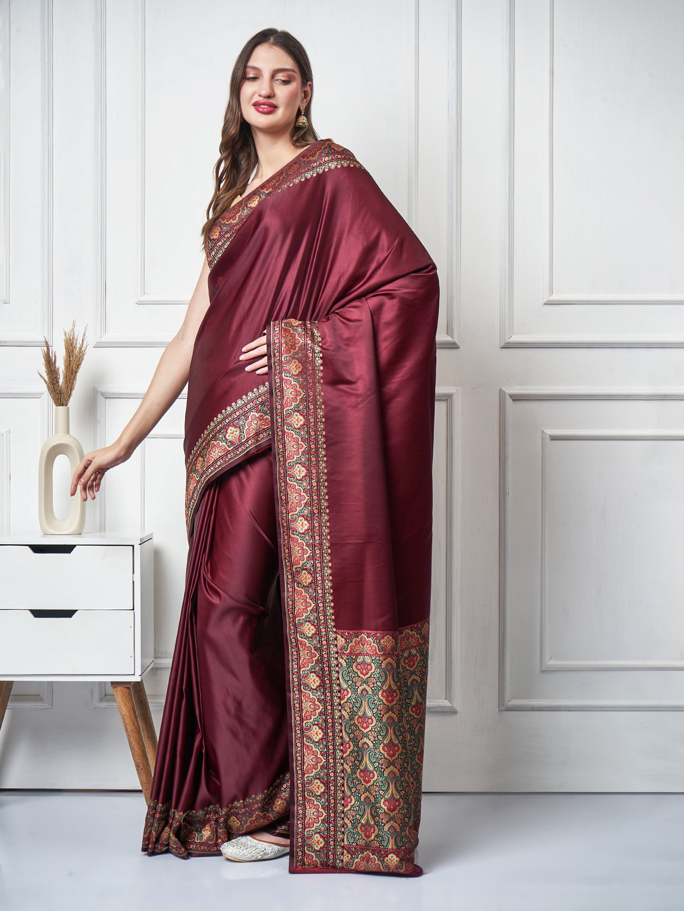 Rajvilasa – Maroon Valkalam Saree - ZahratSaree