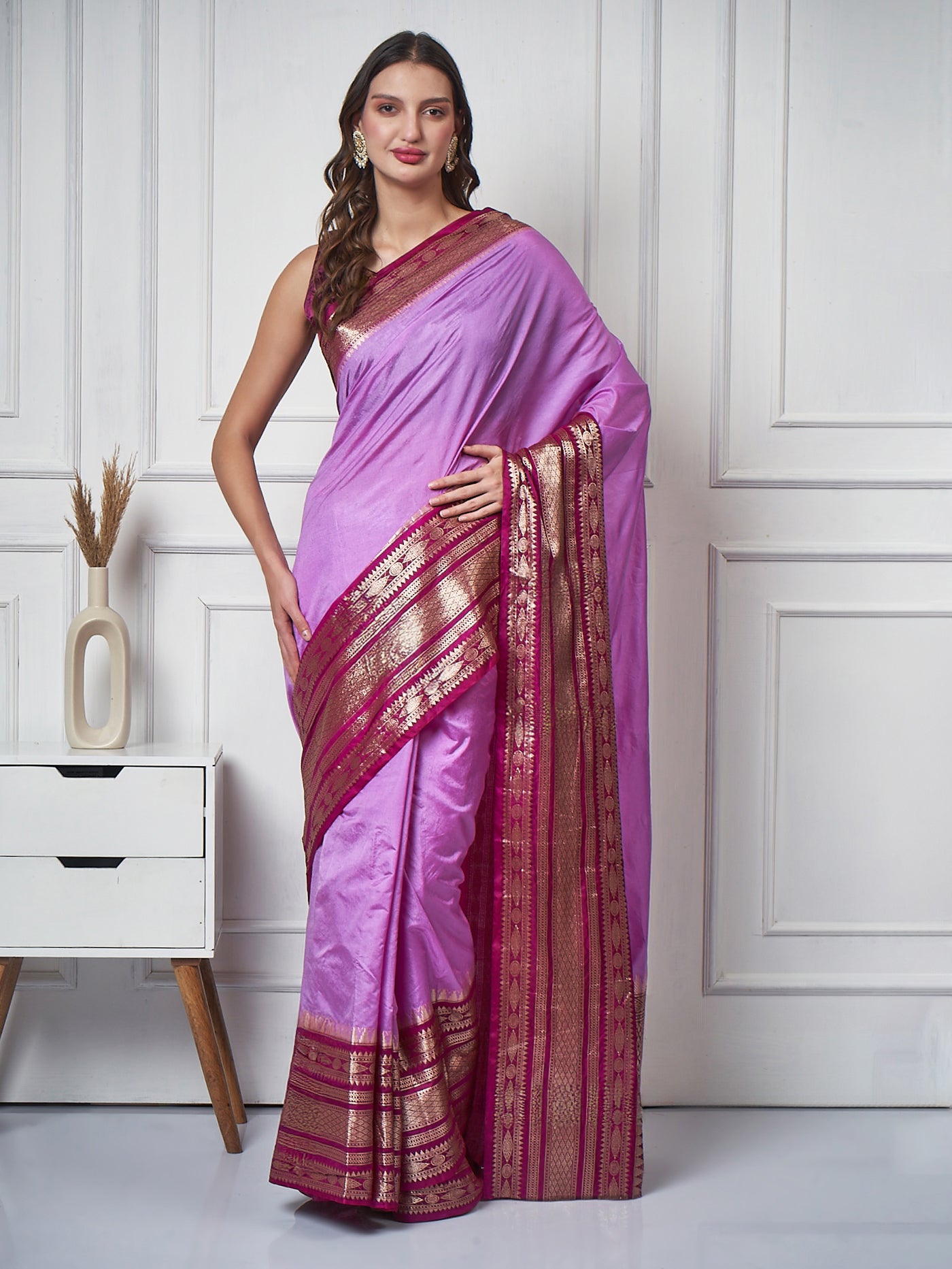 Rimsha – Enchanted Lilac Maroon Saree
 - ZahratSaree
