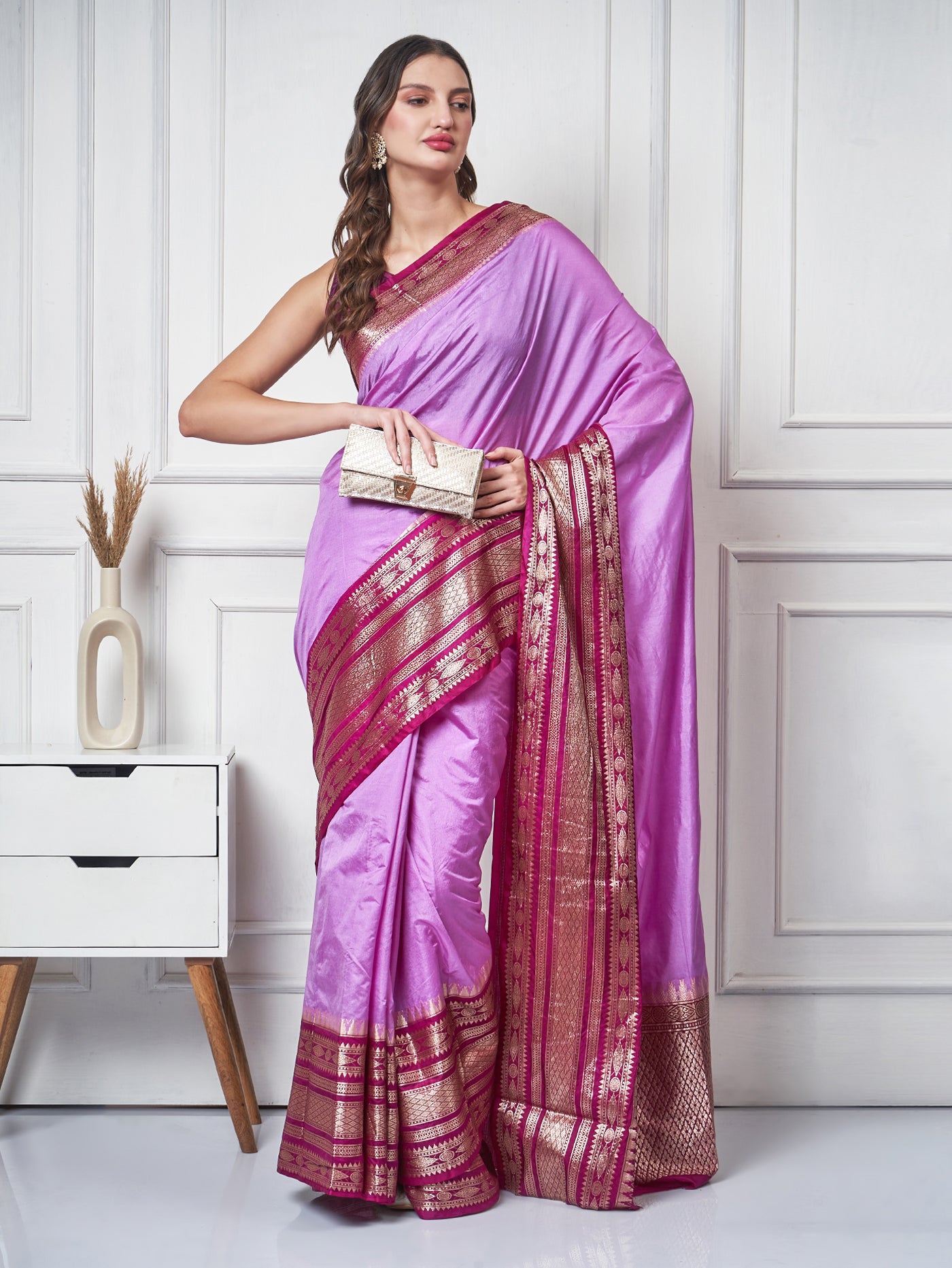 Rimsha – Enchanted Lilac Maroon Saree
 - ZahratSaree