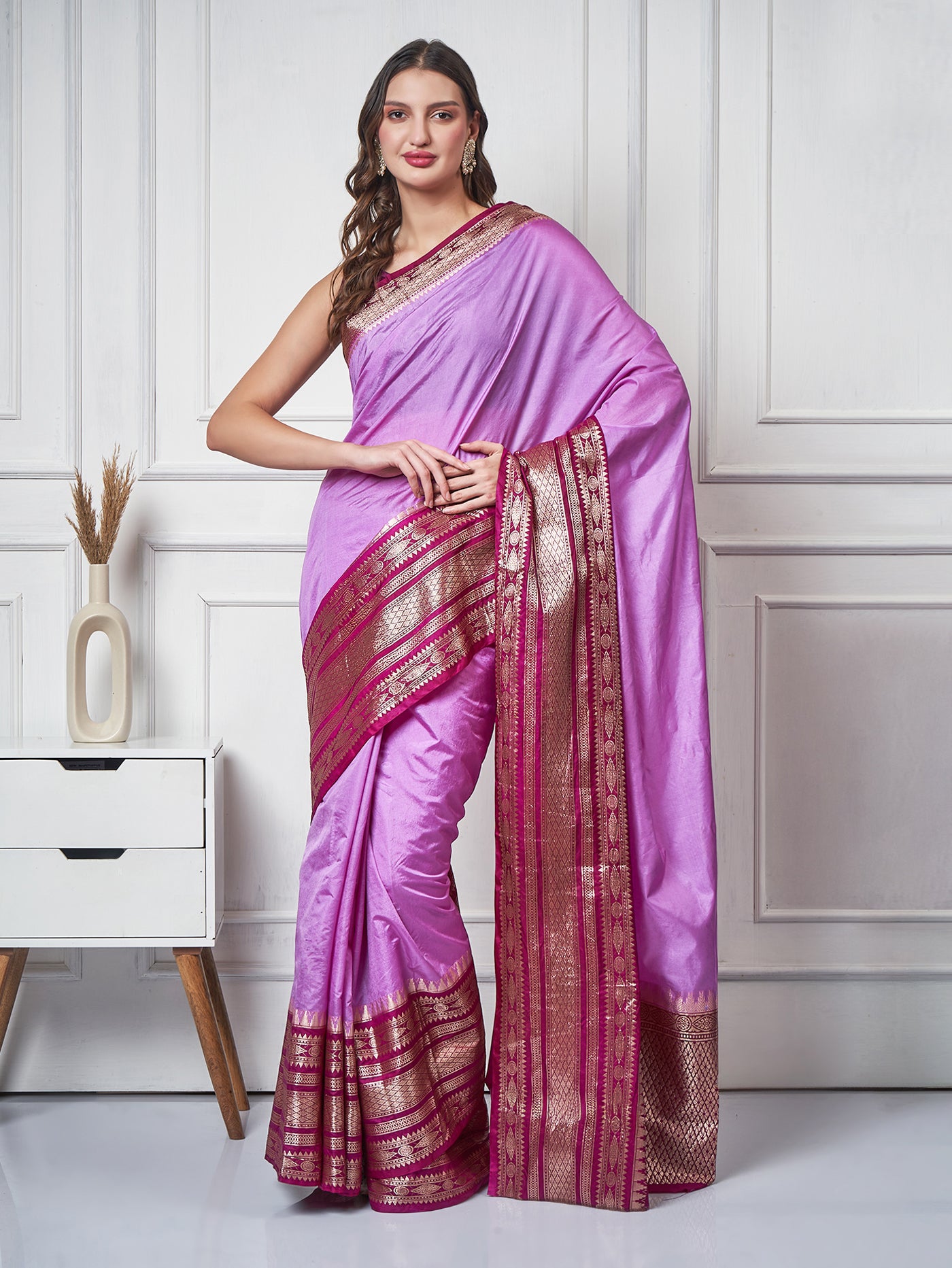 Rimsha – Enchanted Lilac Maroon Saree
 - ZahratSaree