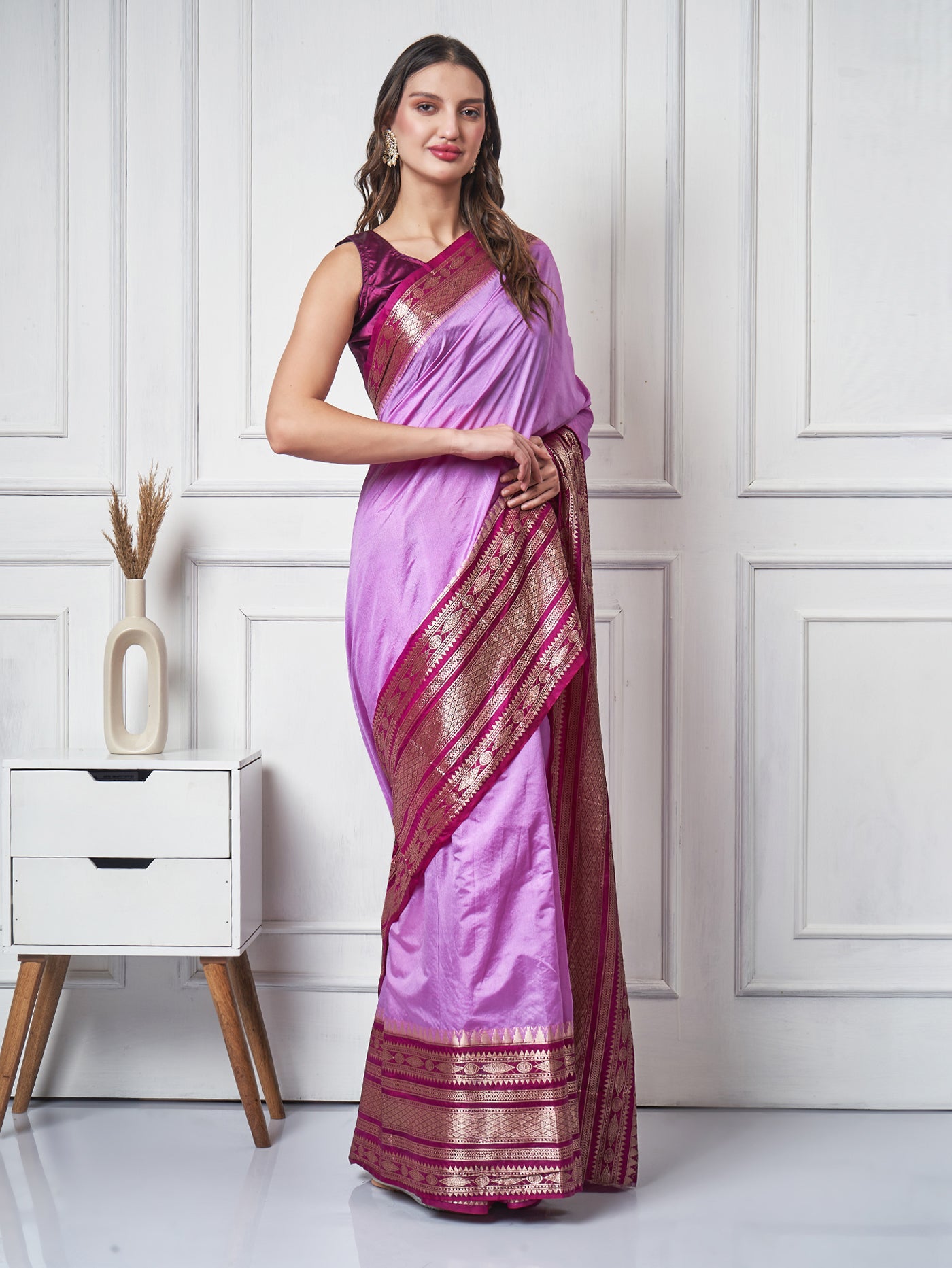 Rimsha – Enchanted Lilac Maroon Saree
 - ZahratSaree