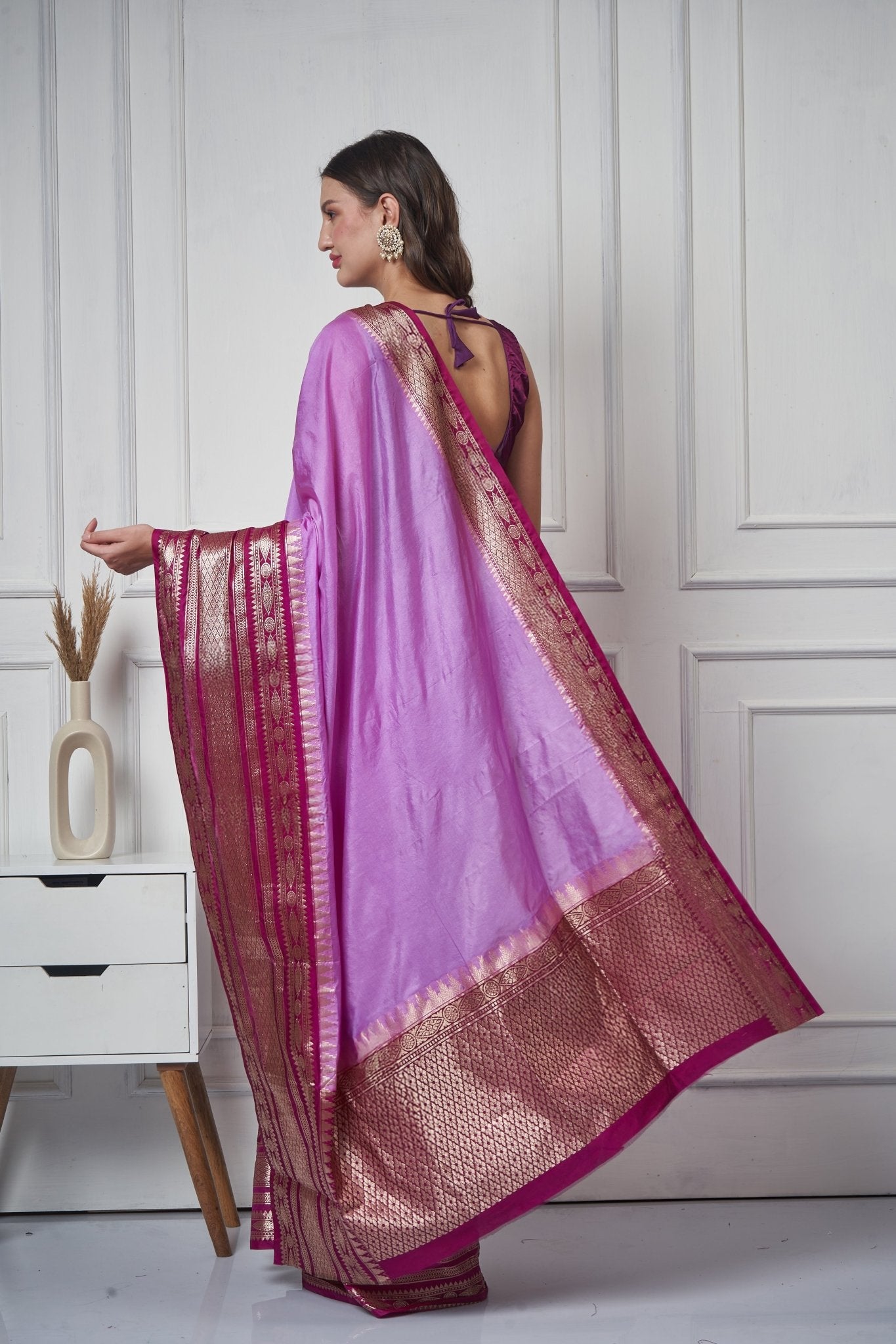 Rimsha – Enchanted Lilac Maroon Saree
 - ZahratSaree