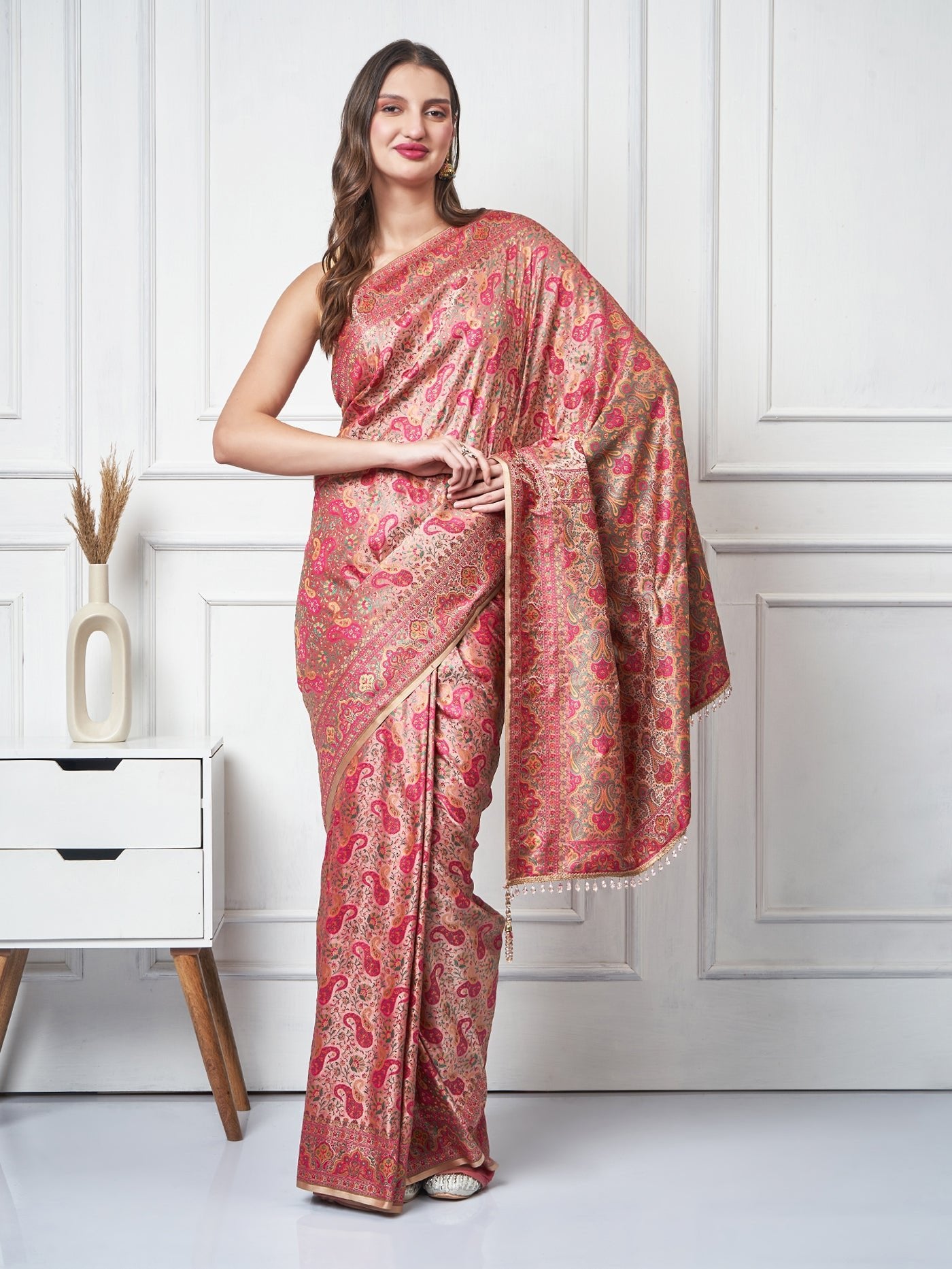 Mahveen – Blush Tanchui Saree - ZahratSaree